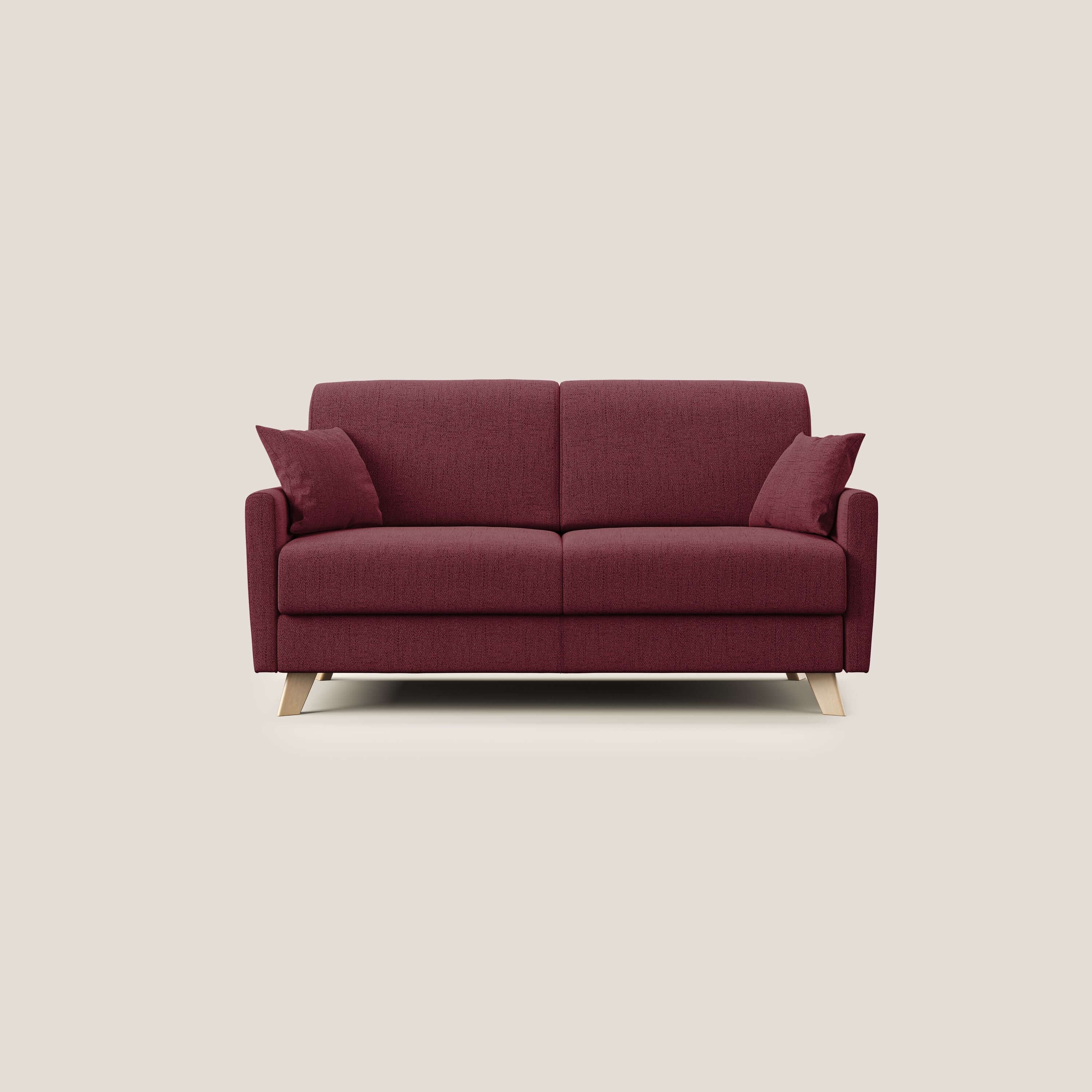 Edgar divano letto matrimoniale in tessuto felis impermeabile T03 rosso - divani.store