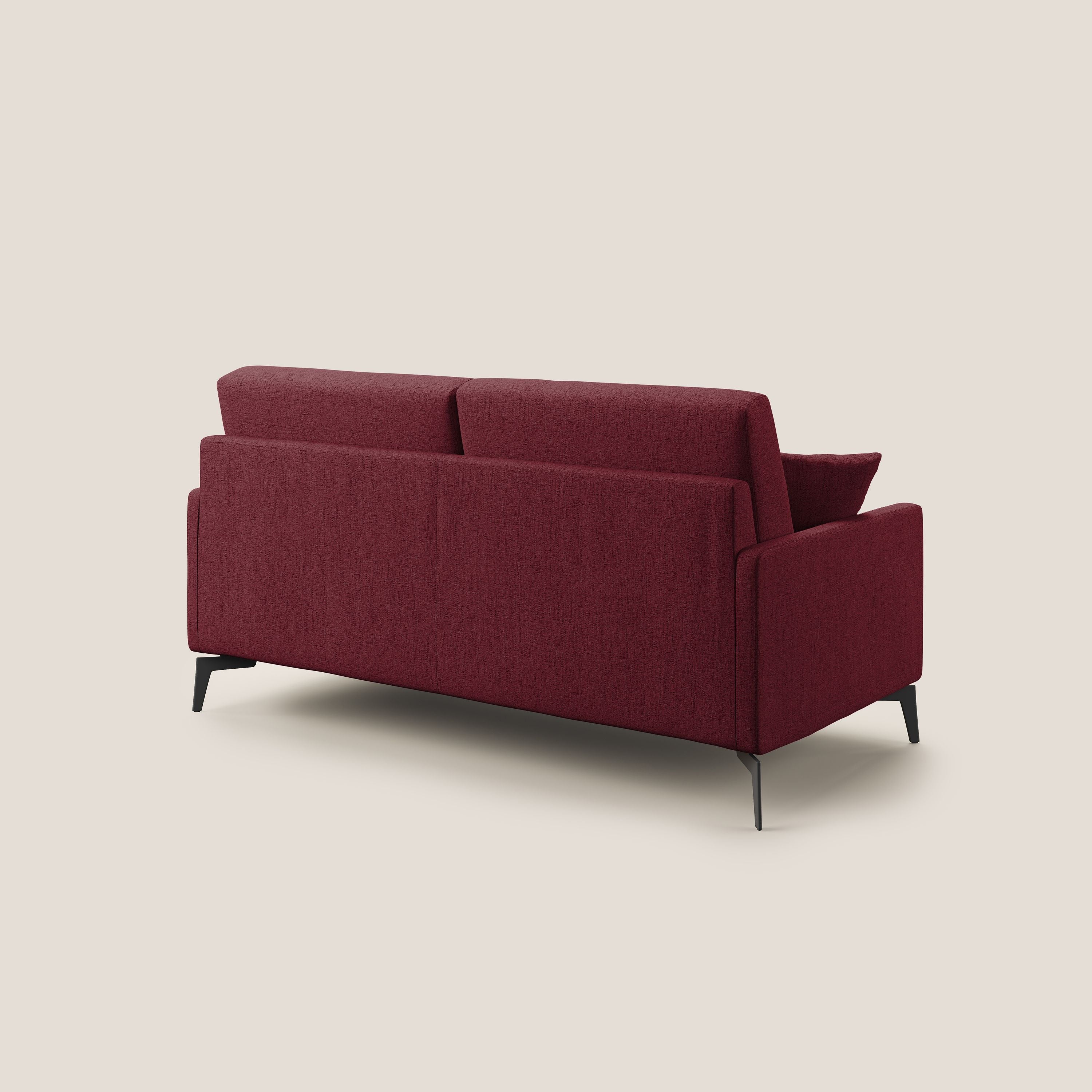 Saturno divano moderno in tessuto morbido impermeabile T03 rosso - divani.store