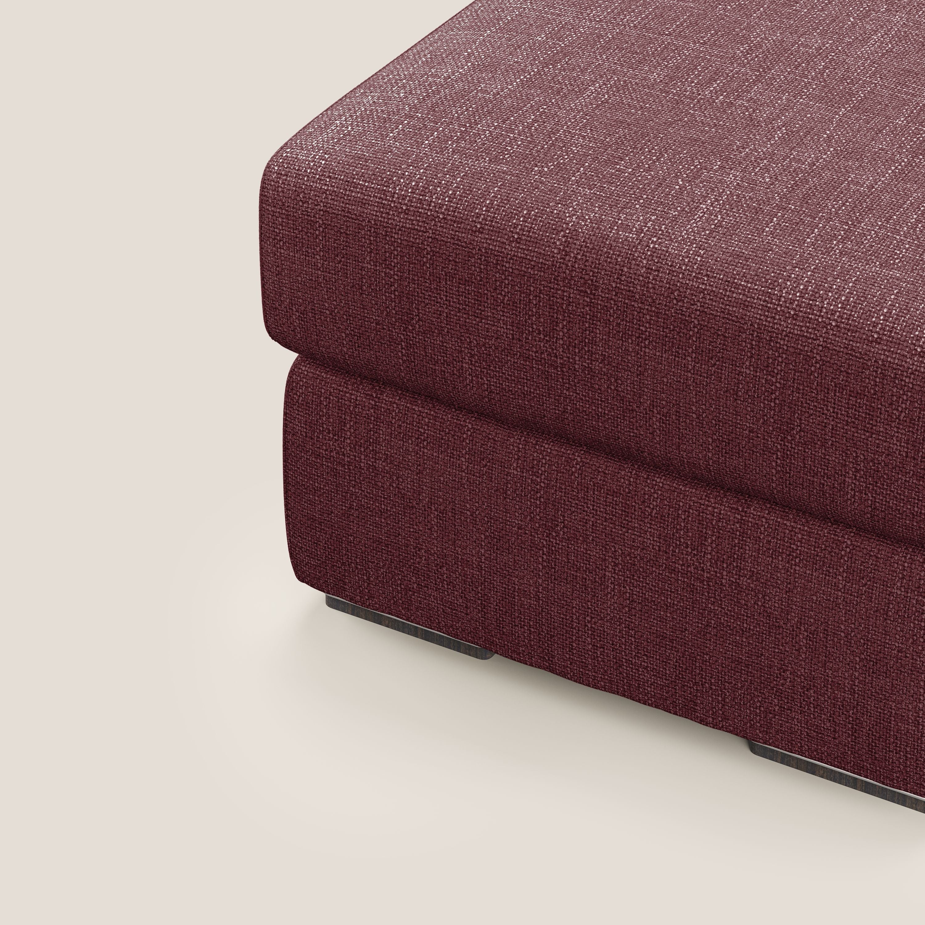 Sun pouf apribile contenitore in tessuto impermeabile morbido intreccio T06 rosso - divani.store