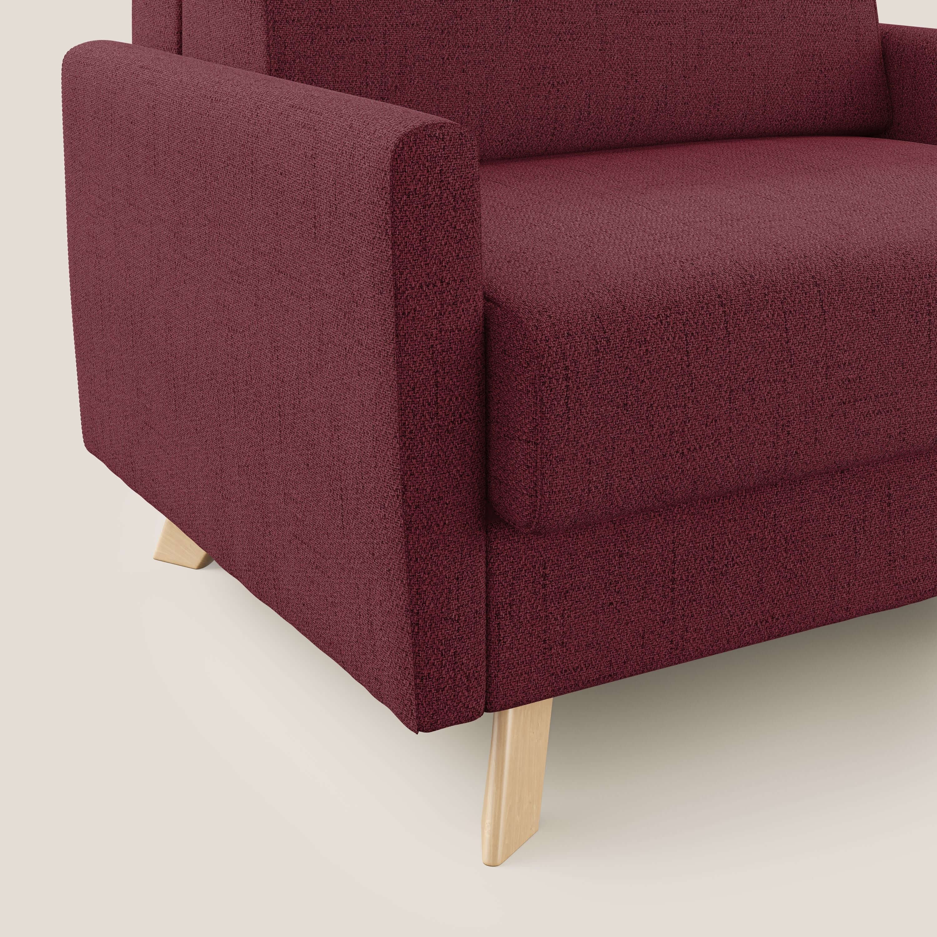 Edgar poltrona letto in tessuto felis impermeabile T03 rosso - divani.store