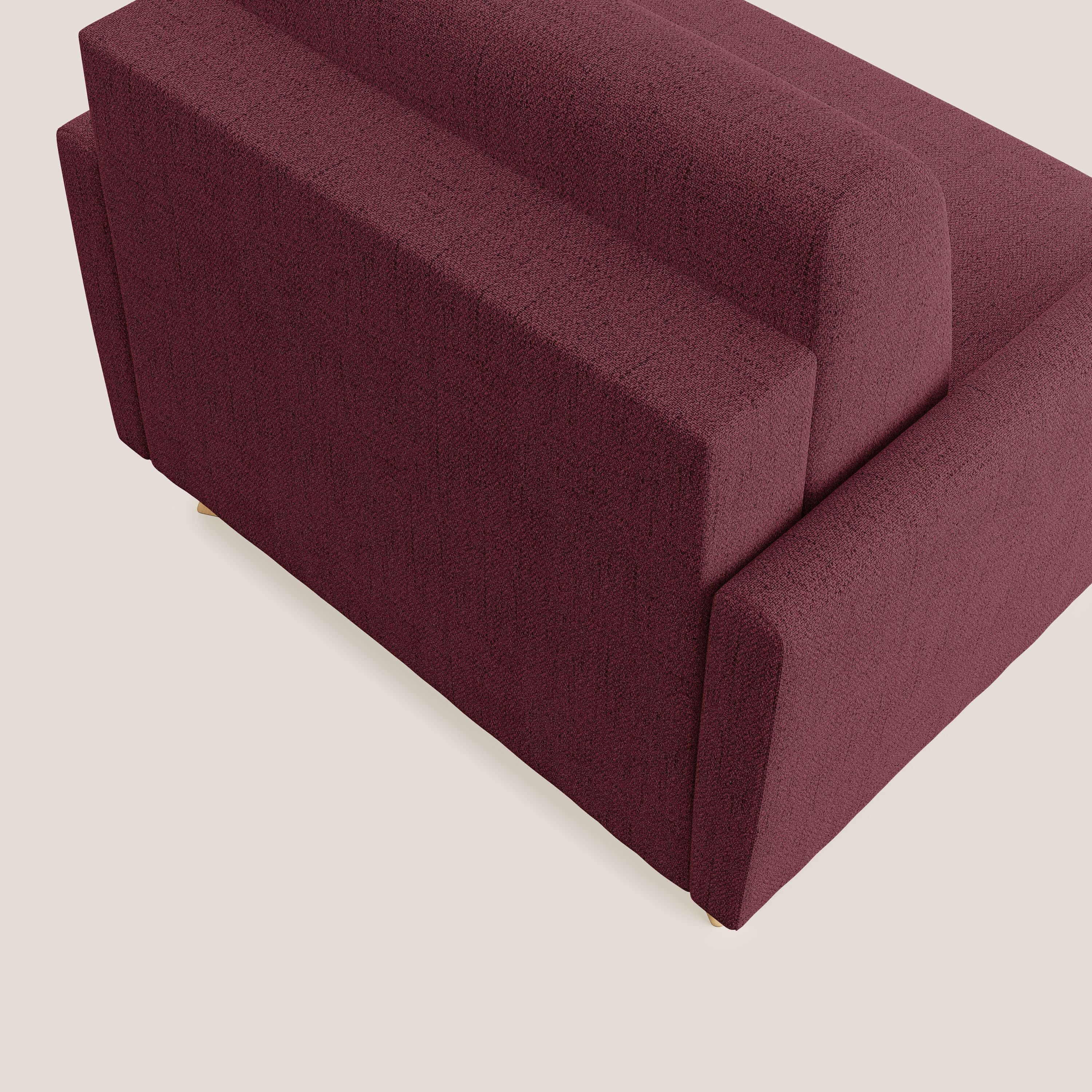 Edgar poltrona letto in tessuto felis impermeabile T03 rosso - divani.store