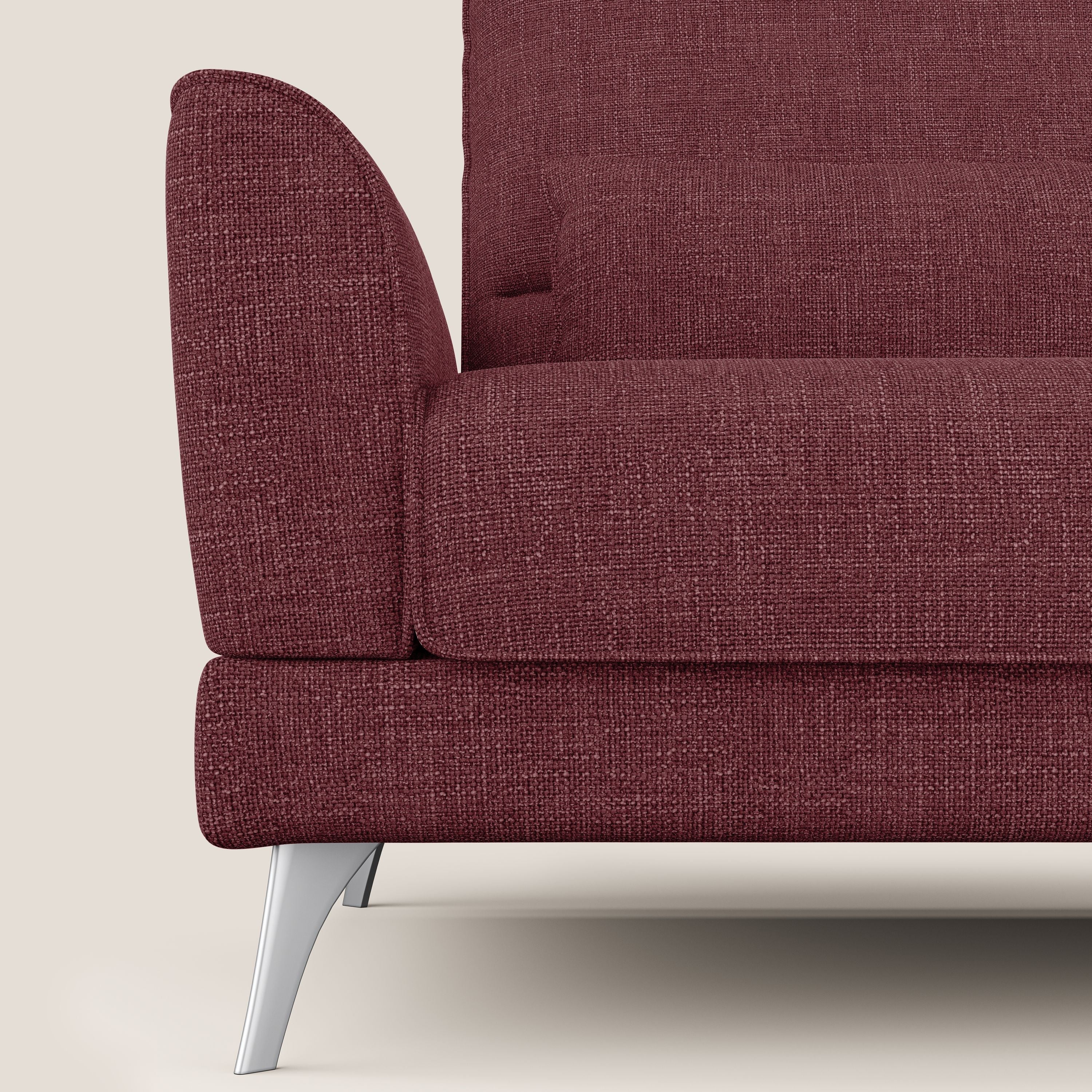 Tommy Divano relax con schienali traslanti in morbido tessuto fiammato T06 rosso - divani.store