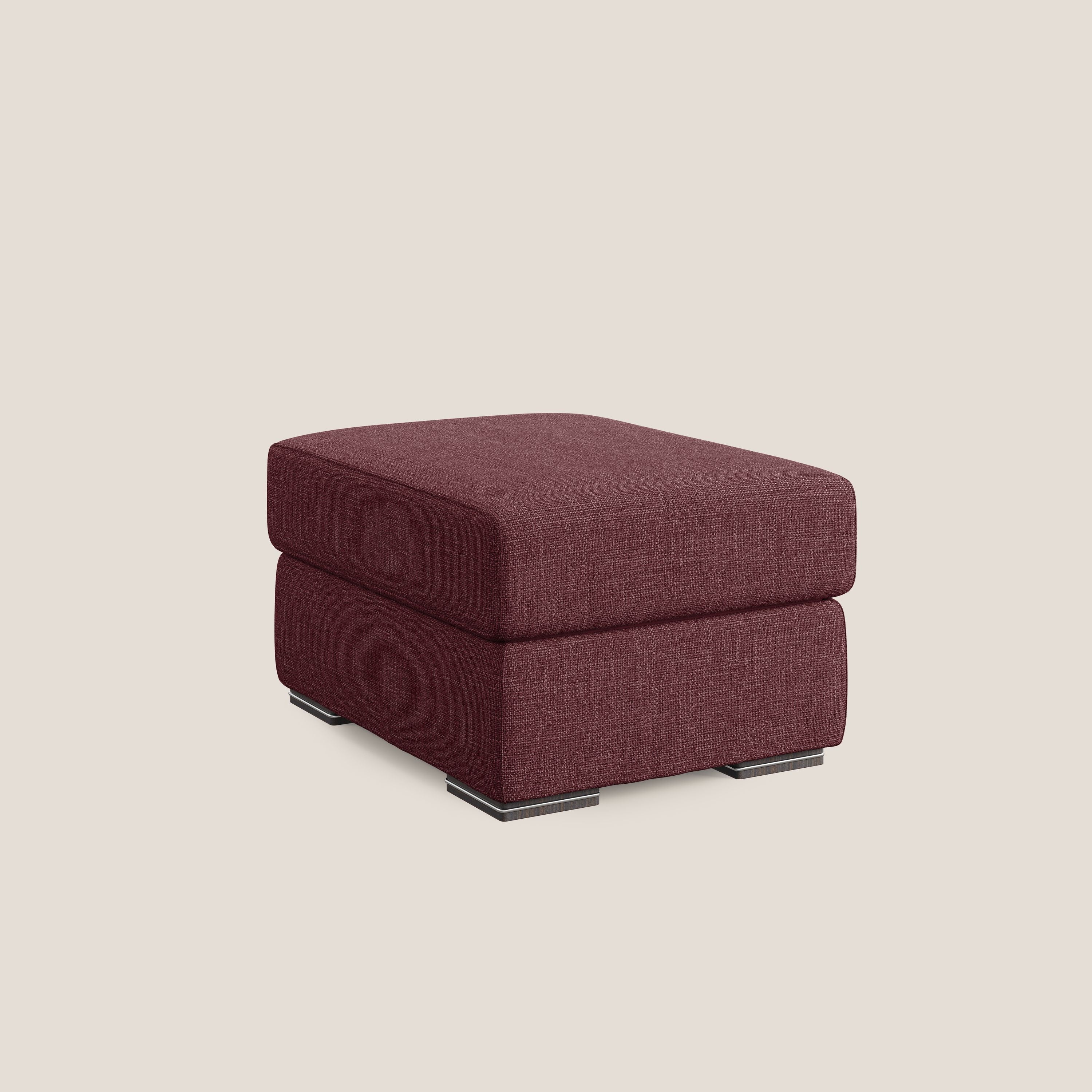 Sun pouf apribile contenitore in tessuto impermeabile morbido intreccio T06 rosso - divani.store