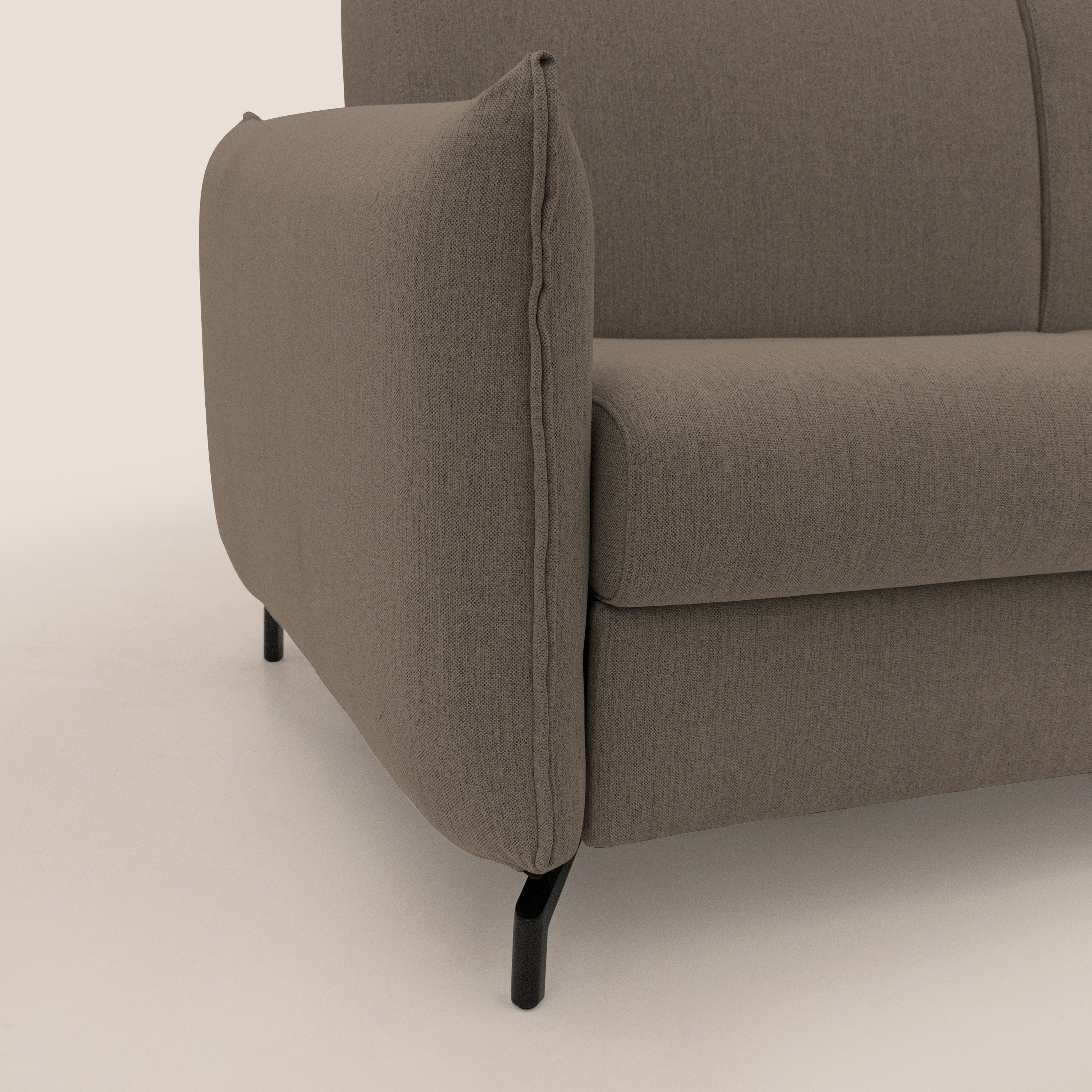 Scarlet divano letto in tessuto misto cotone impermeabile T19 marrone - divani.store