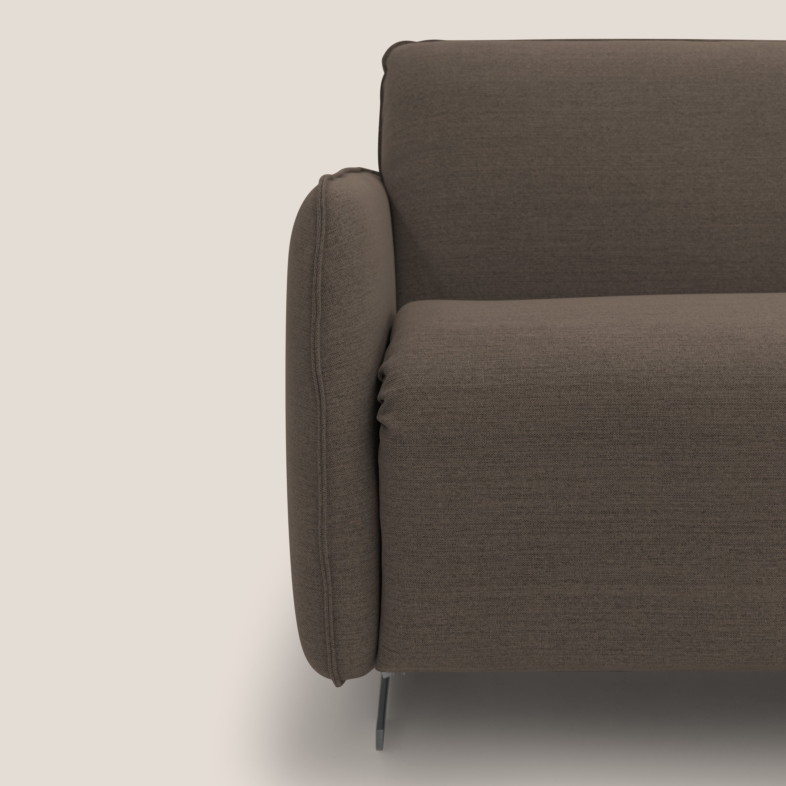 Texas Divano letto matrimoniale moderno in tessuto impermeabile T19 marrone - divani.store