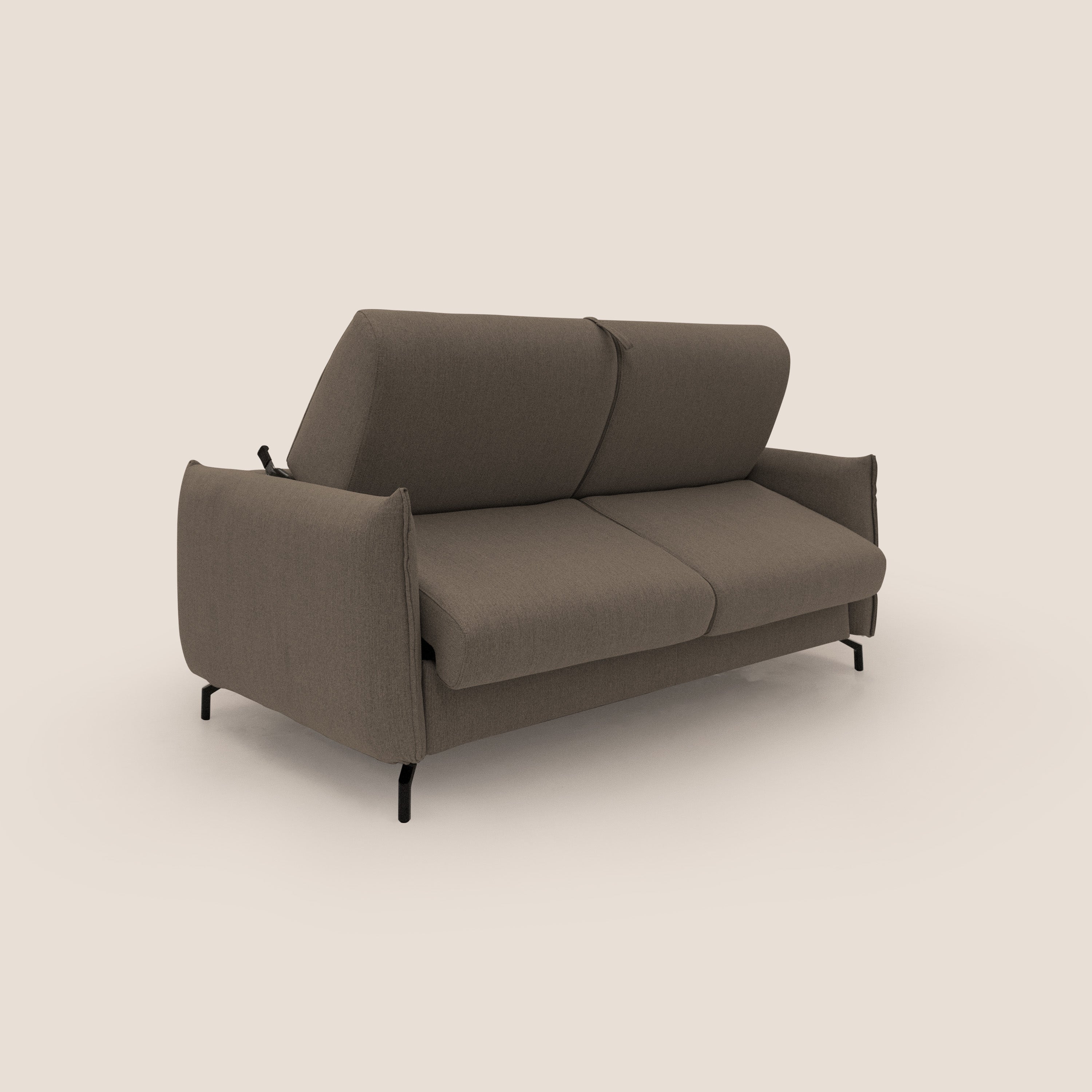 Scarlet canapé convertible en tissu mixte coton imperméable T19 marron