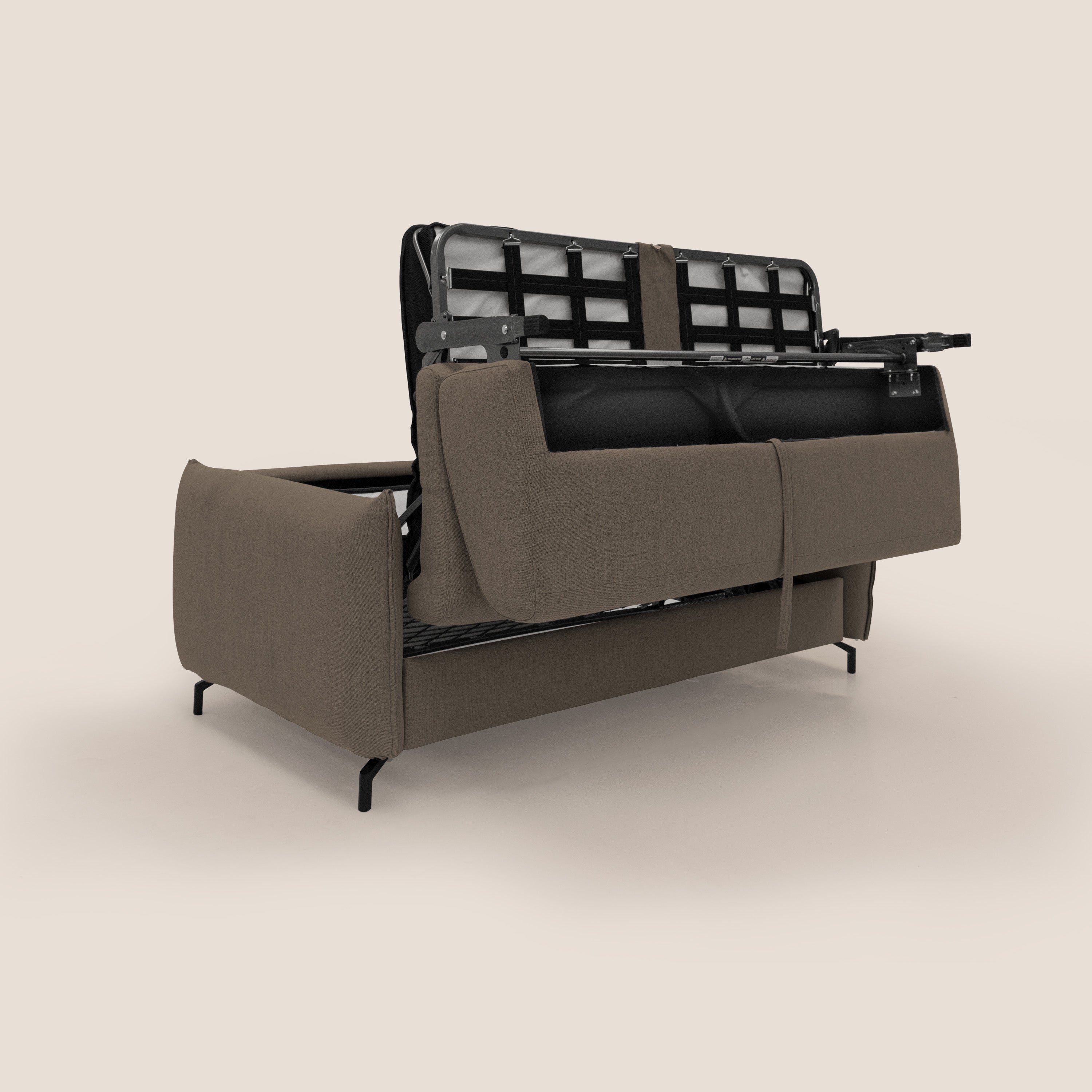 Scarlet canapé convertible en tissu mixte coton imperméable T19 marron