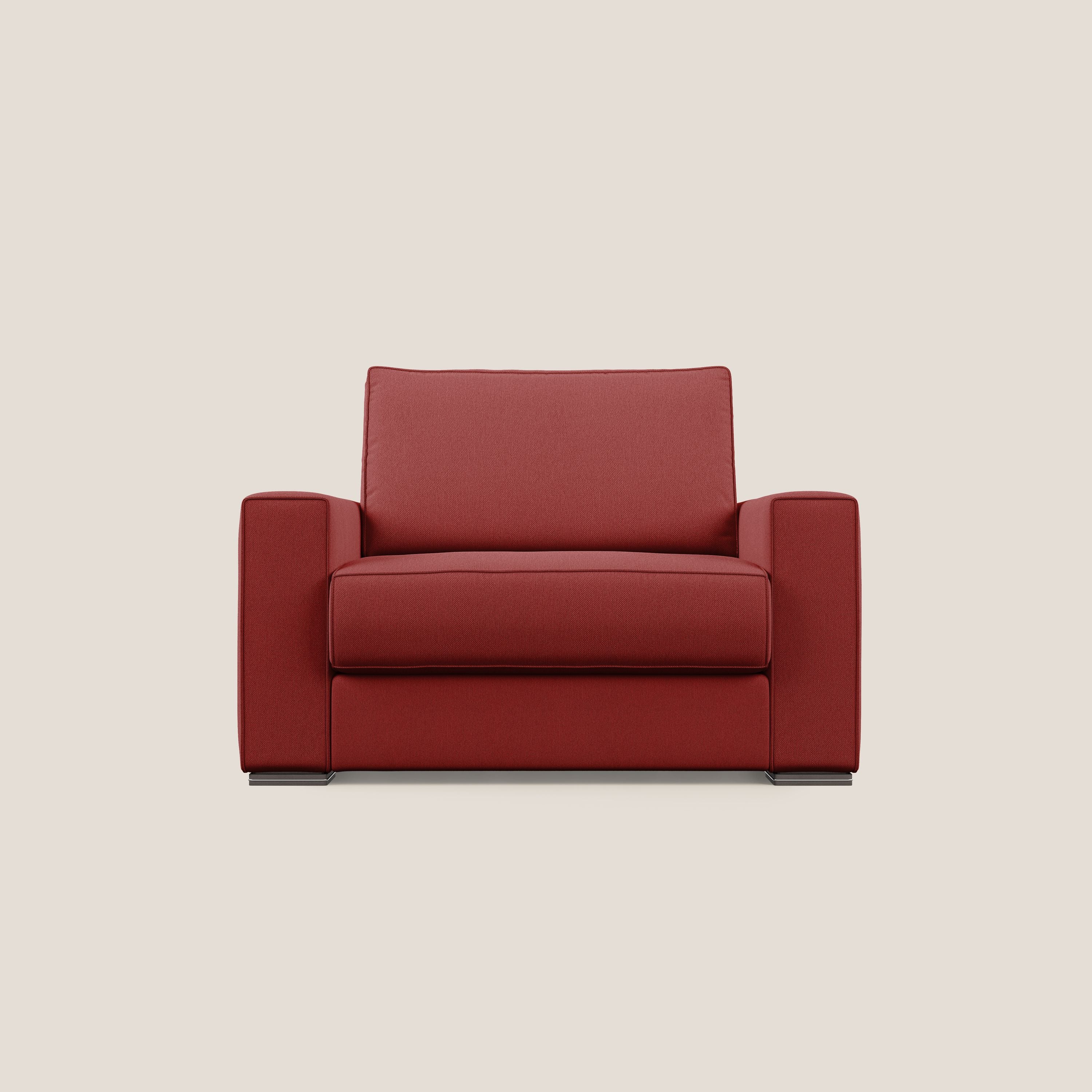 Dream poltrona letto in tessuto smacchiabile T05 rosso - divani.store