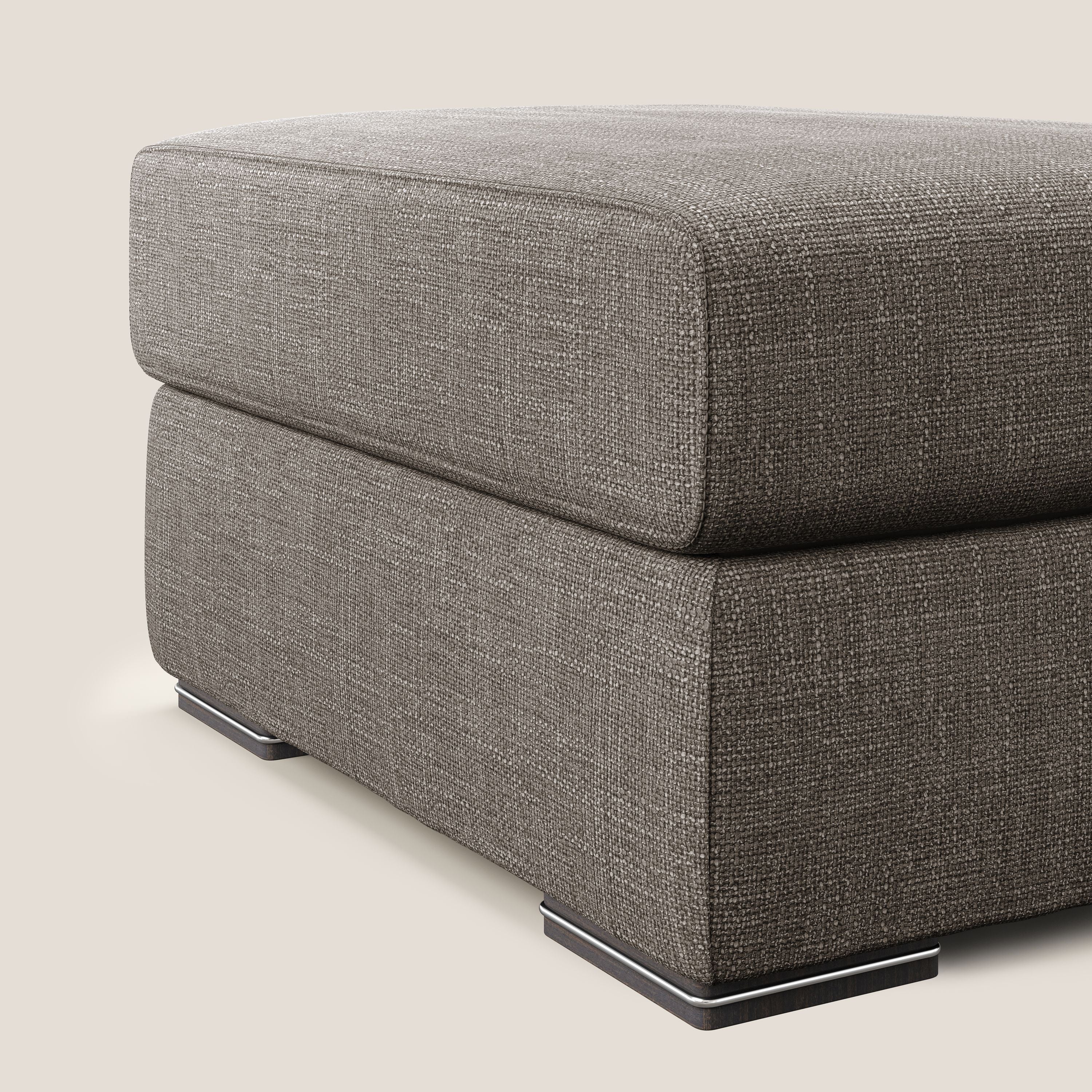 Sun pouf apribile contenitore in tessuto impermeabile morbido intreccio T06 marrone - divani.store