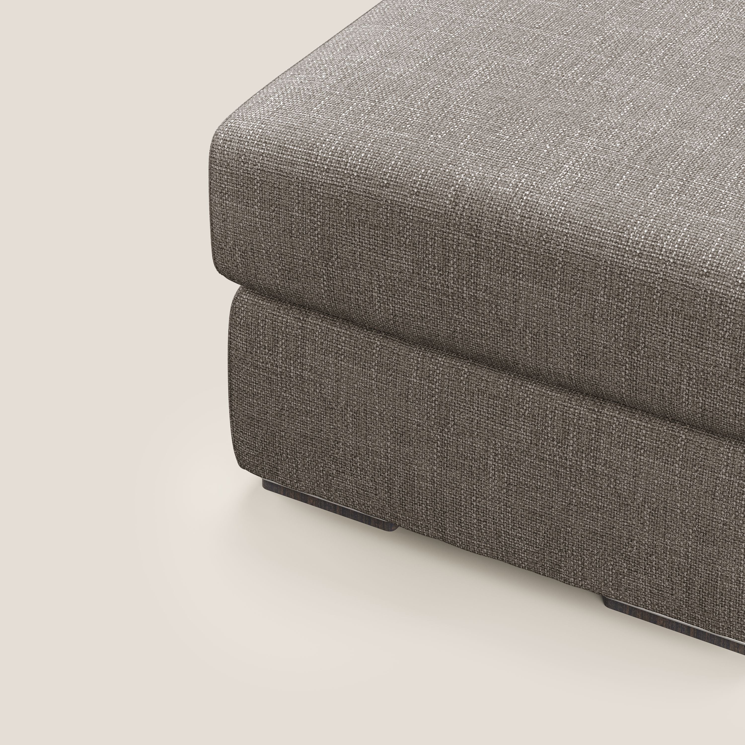 Sun pouf apribile contenitore in tessuto impermeabile morbido intreccio T06 marrone - divani.store