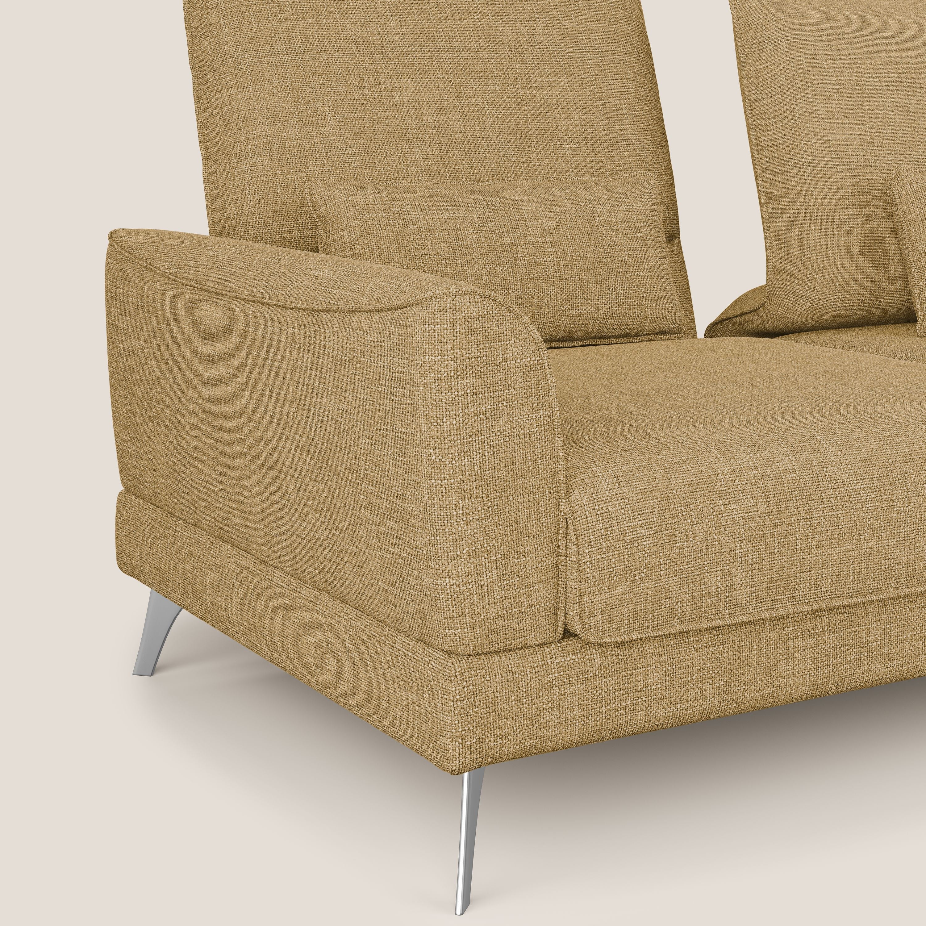 Tommy Divano relax con schienali traslanti in morbido tessuto fiammato T06 giallo - divani.store