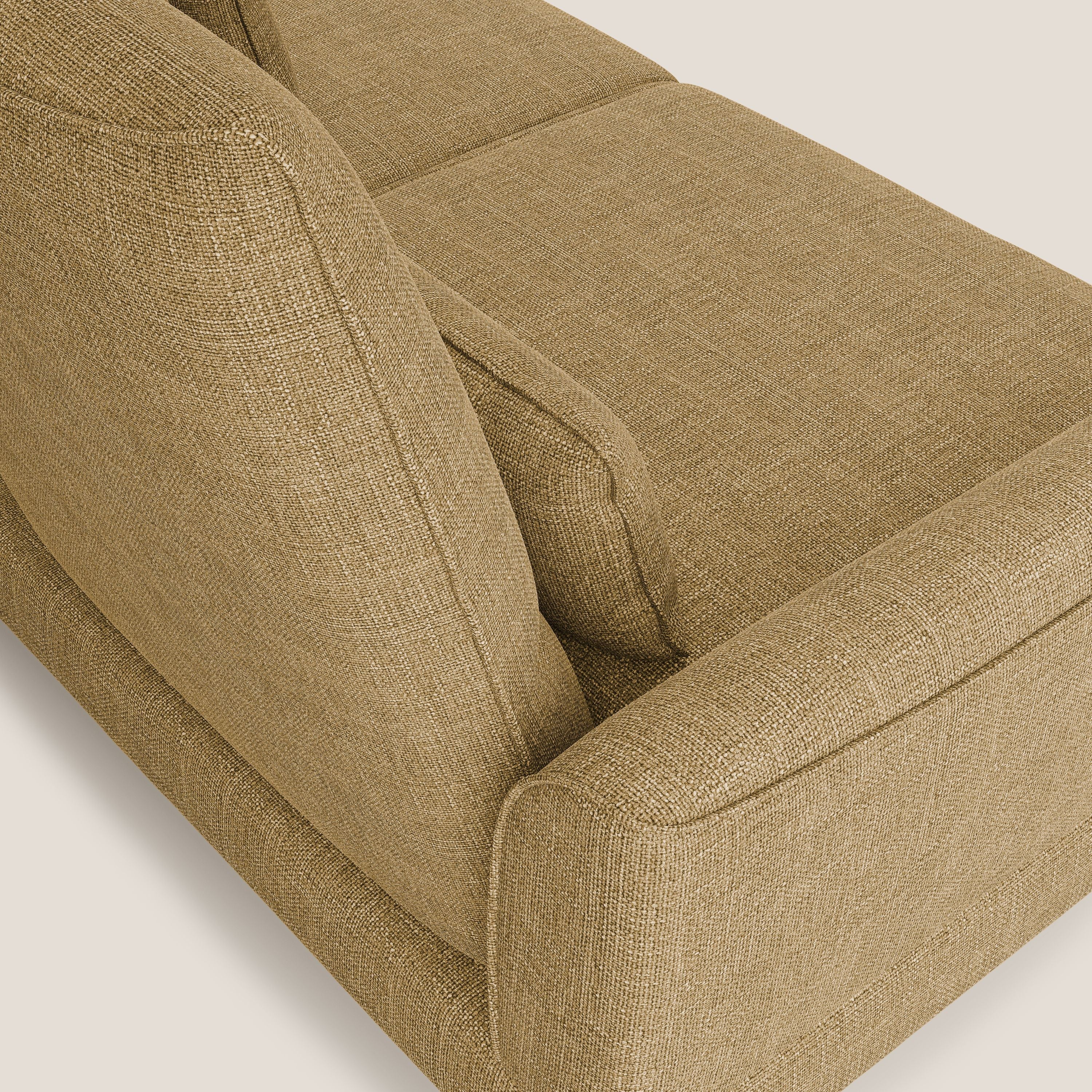 Tommy Divano relax con schienali traslanti in morbido tessuto fiammato T06 giallo - divani.store