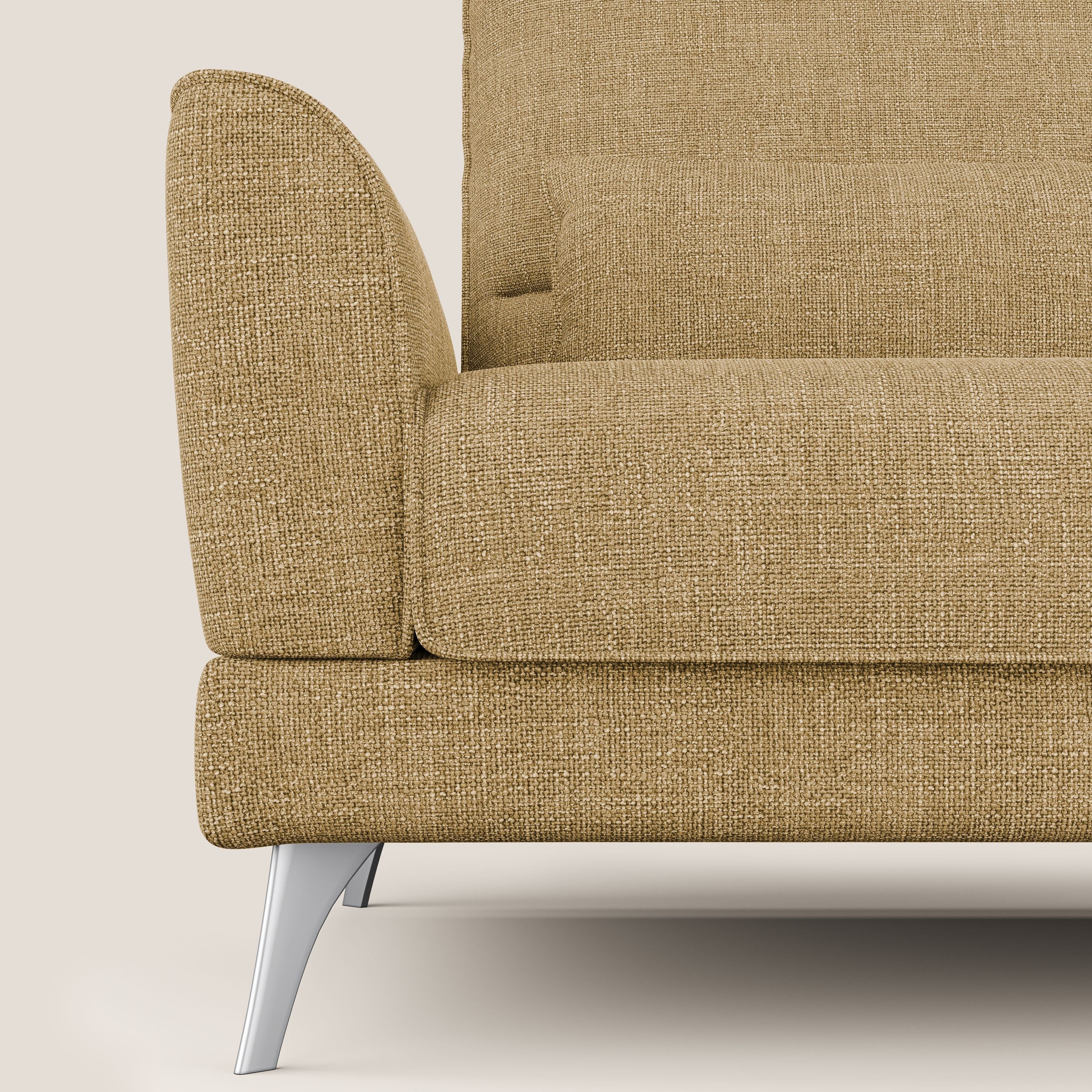 Tommy Divano relax con schienali traslanti in morbido tessuto fiammato T06 giallo - divani.store