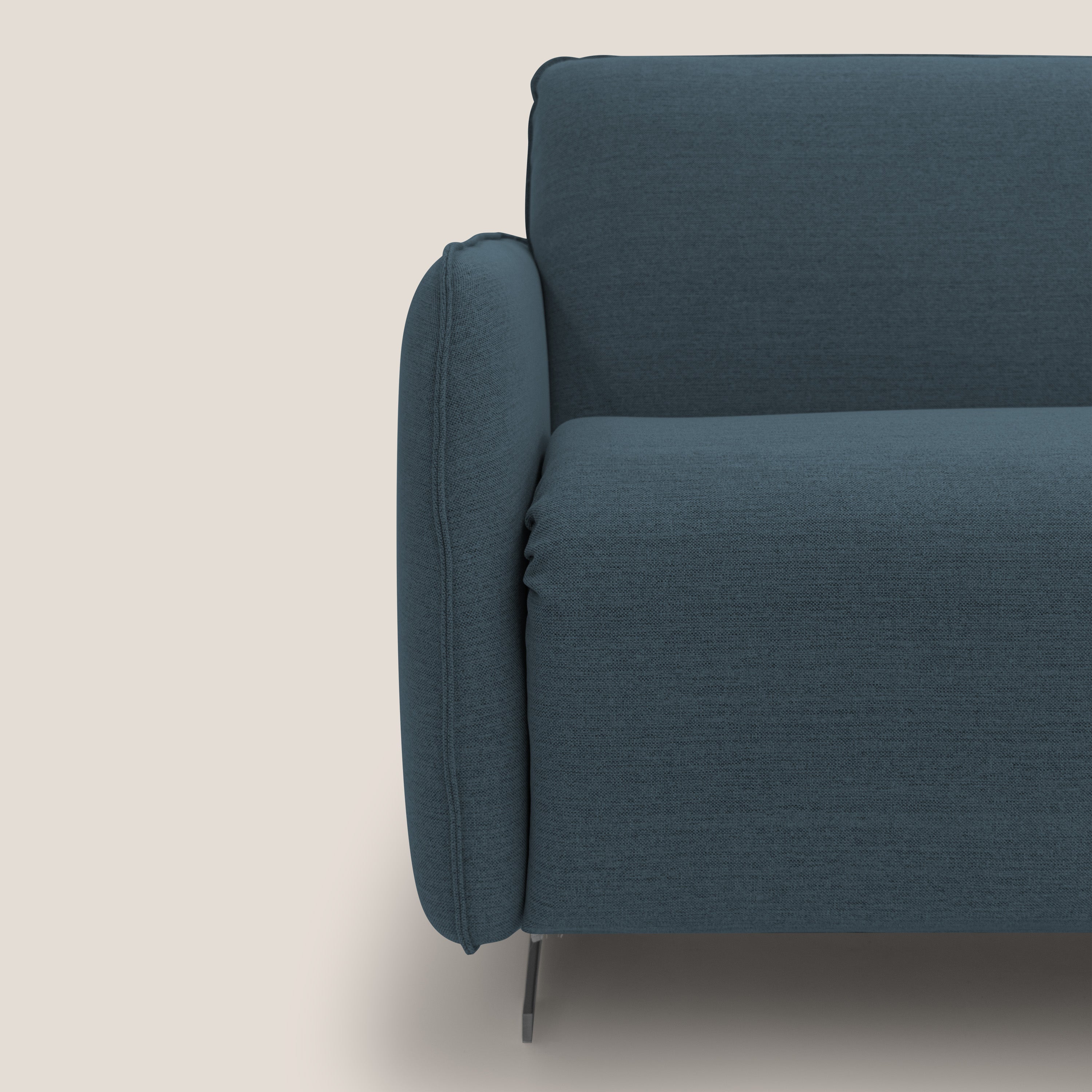 Texas Divano letto matrimoniale moderno in tessuto impermeabile T19 blu - divani.store