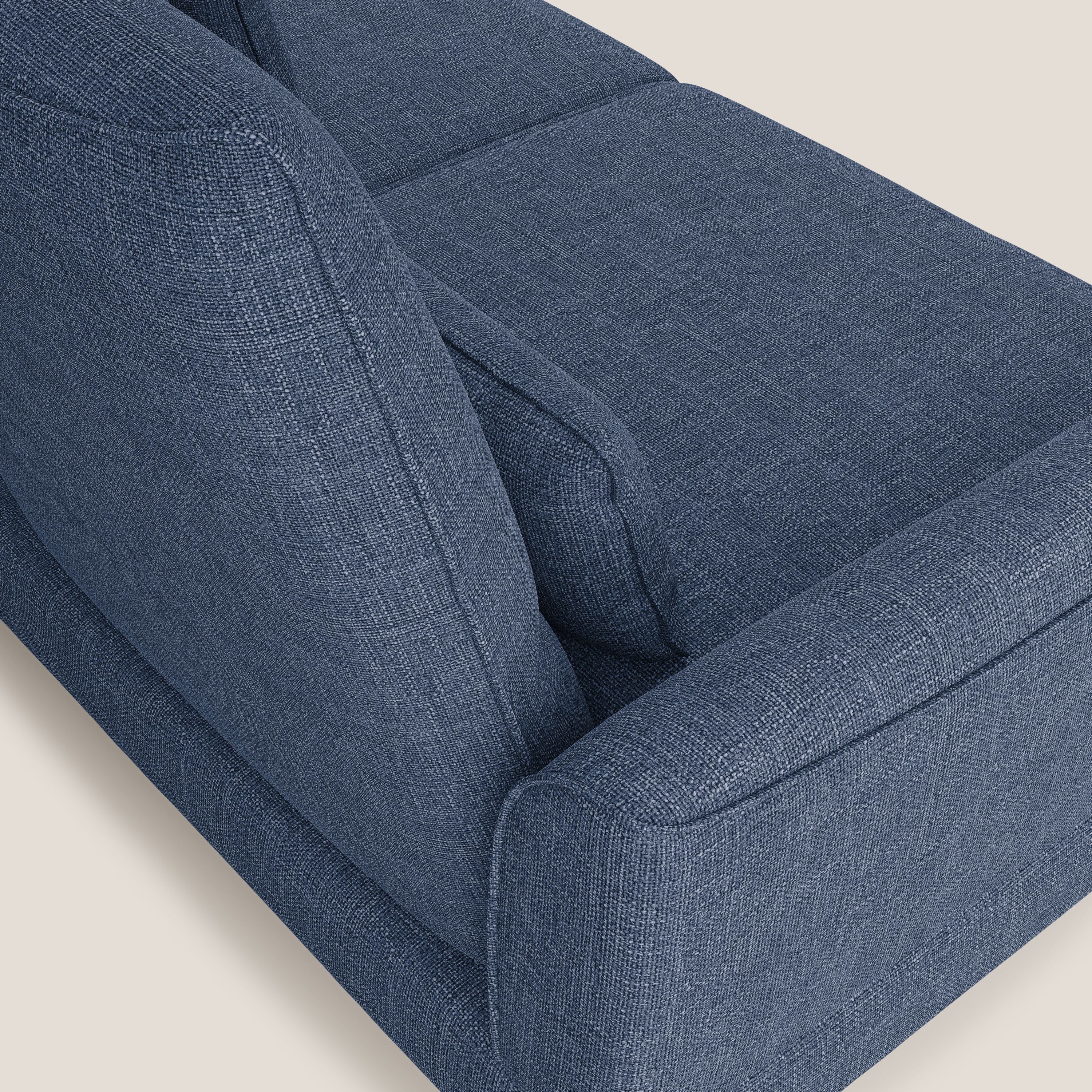 Tommy Divano relax con schienali traslanti in morbido tessuto fiammato T06 blu - divani.store