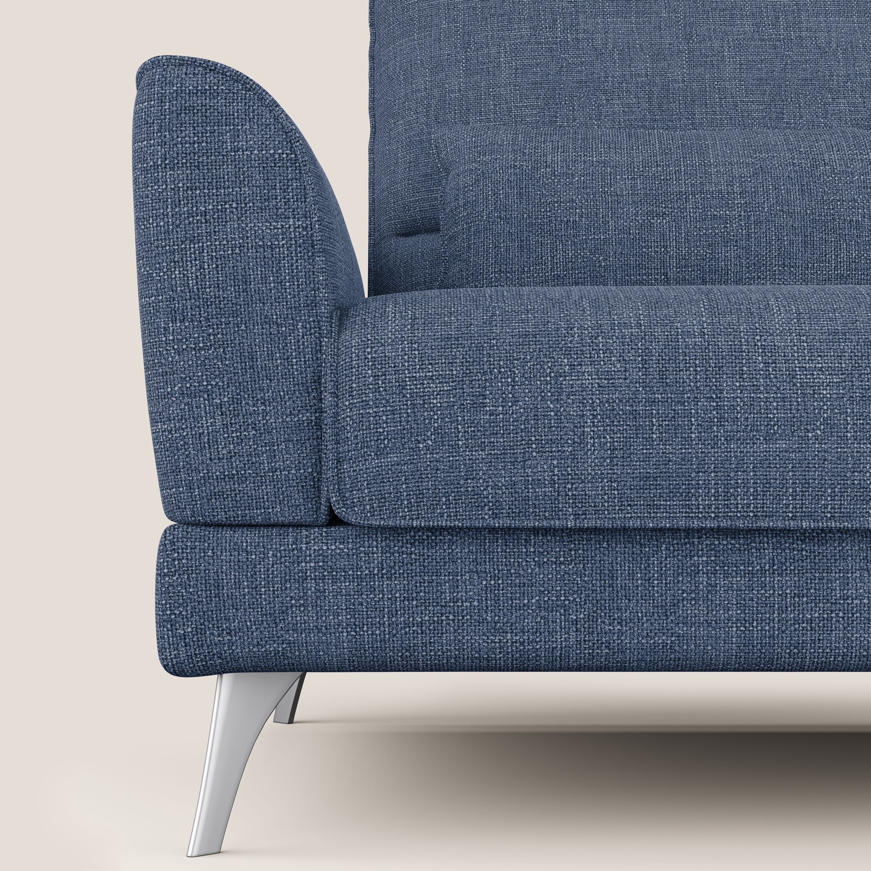 Tommy Divano relax con schienali traslanti in morbido tessuto fiammato T06 blu - divani.store