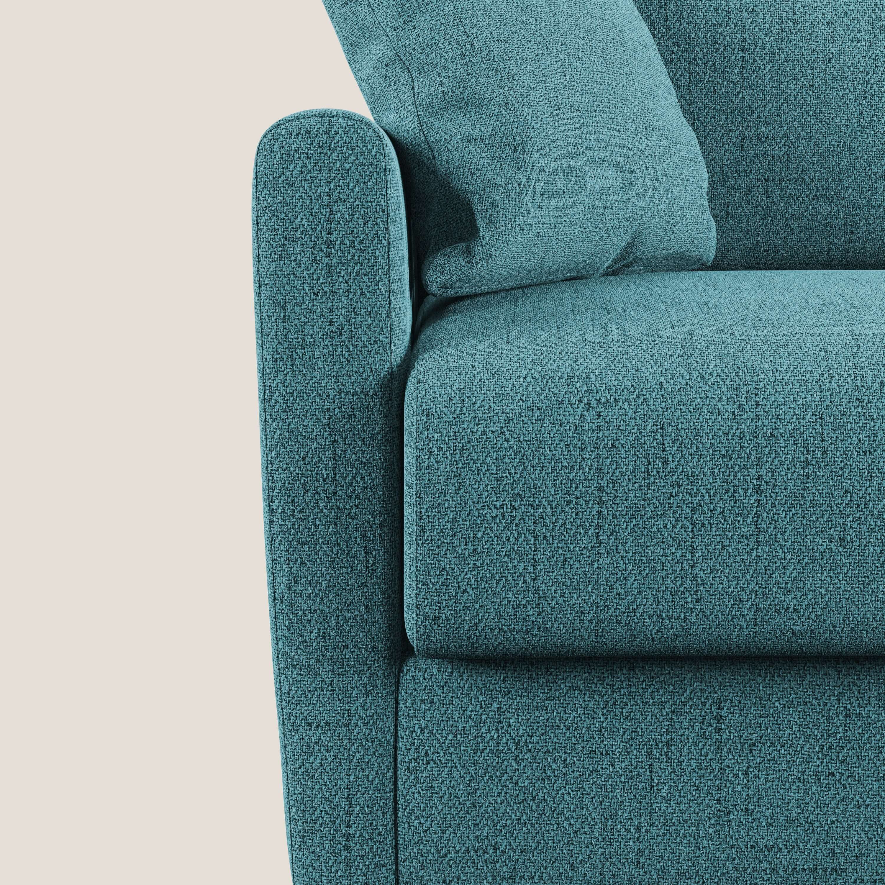 Edgar divano letto matrimoniale in tessuto felis impermeabile T03 azzurro - divani.store