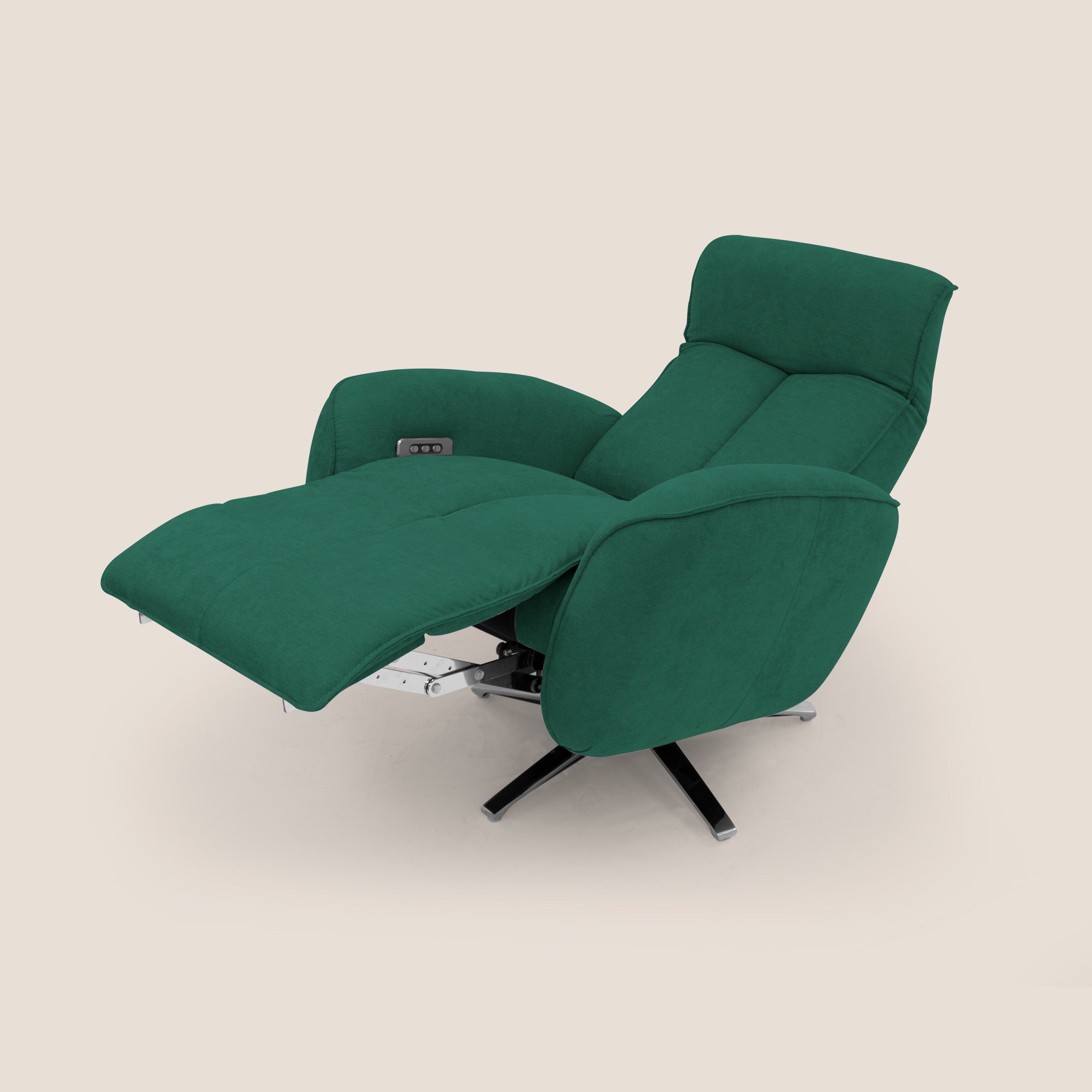 EVA Poltroncina RELAX in morbido tessuto impermeabile T02 verde - divani.store