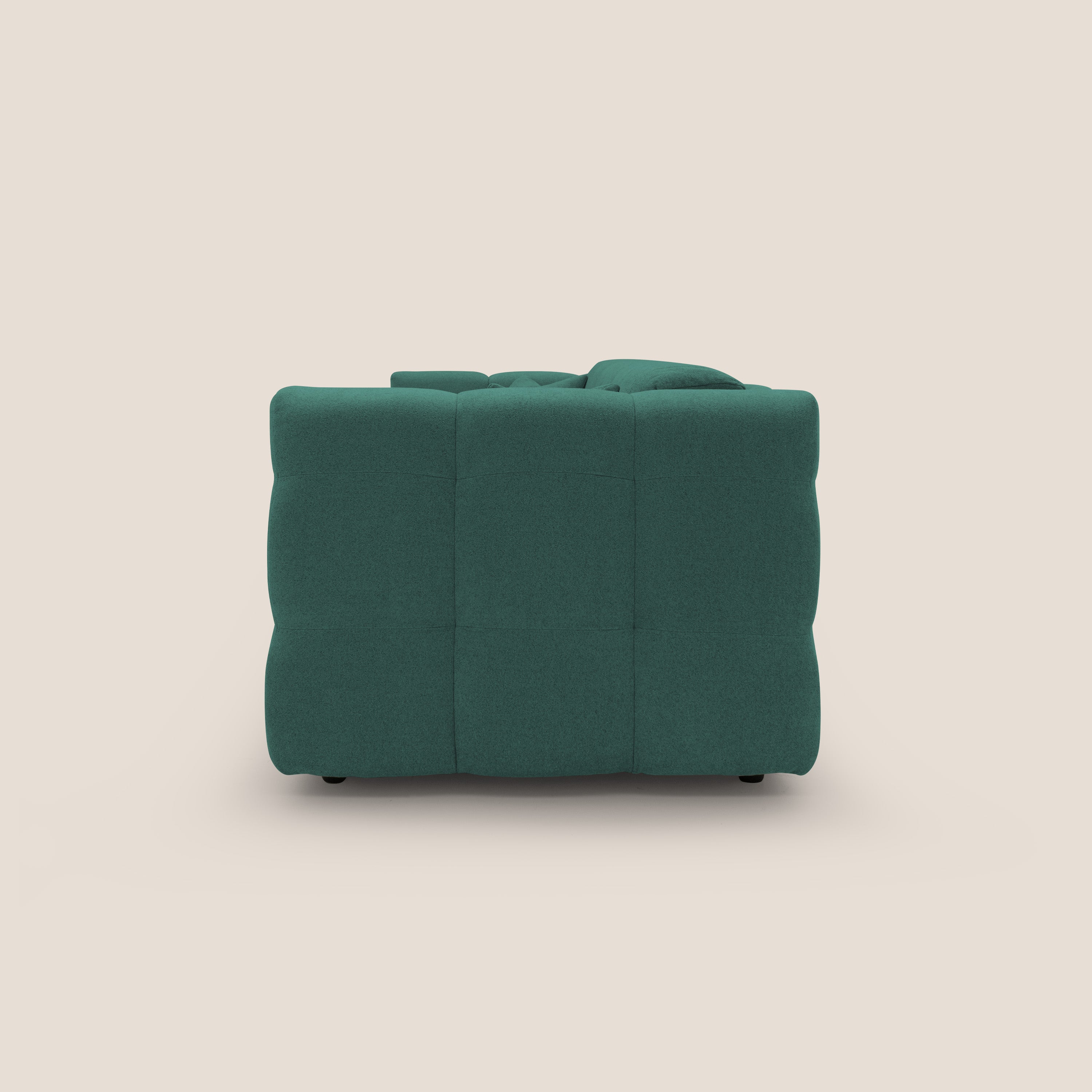 Tender Divano letto matrimoniale dal design innovativo in tessuto bouclet impermeabile T07 verde - divani.store