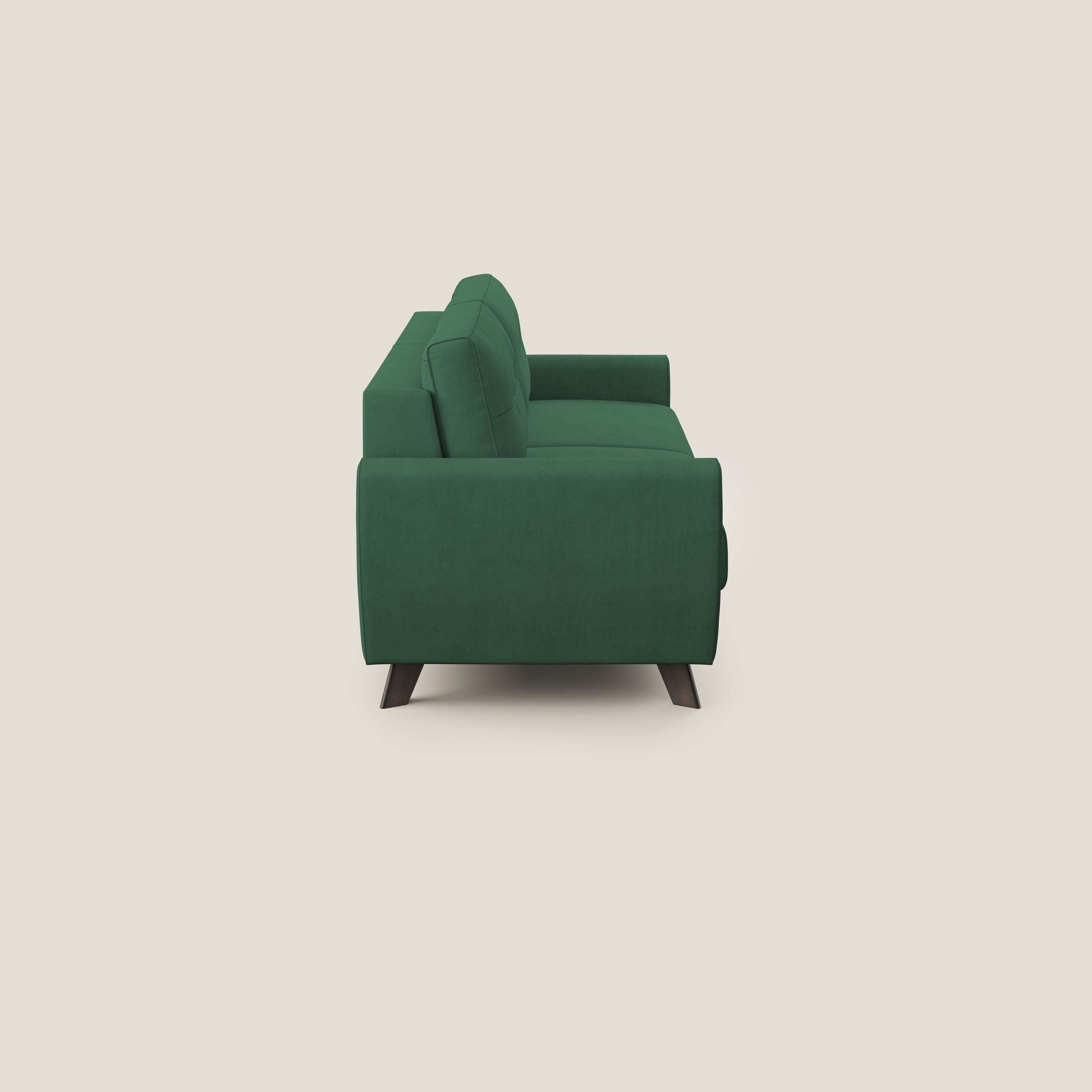 Callisto Divano letto matrimoniale in tessuto morbido impermeabile T02 verde - divani.store