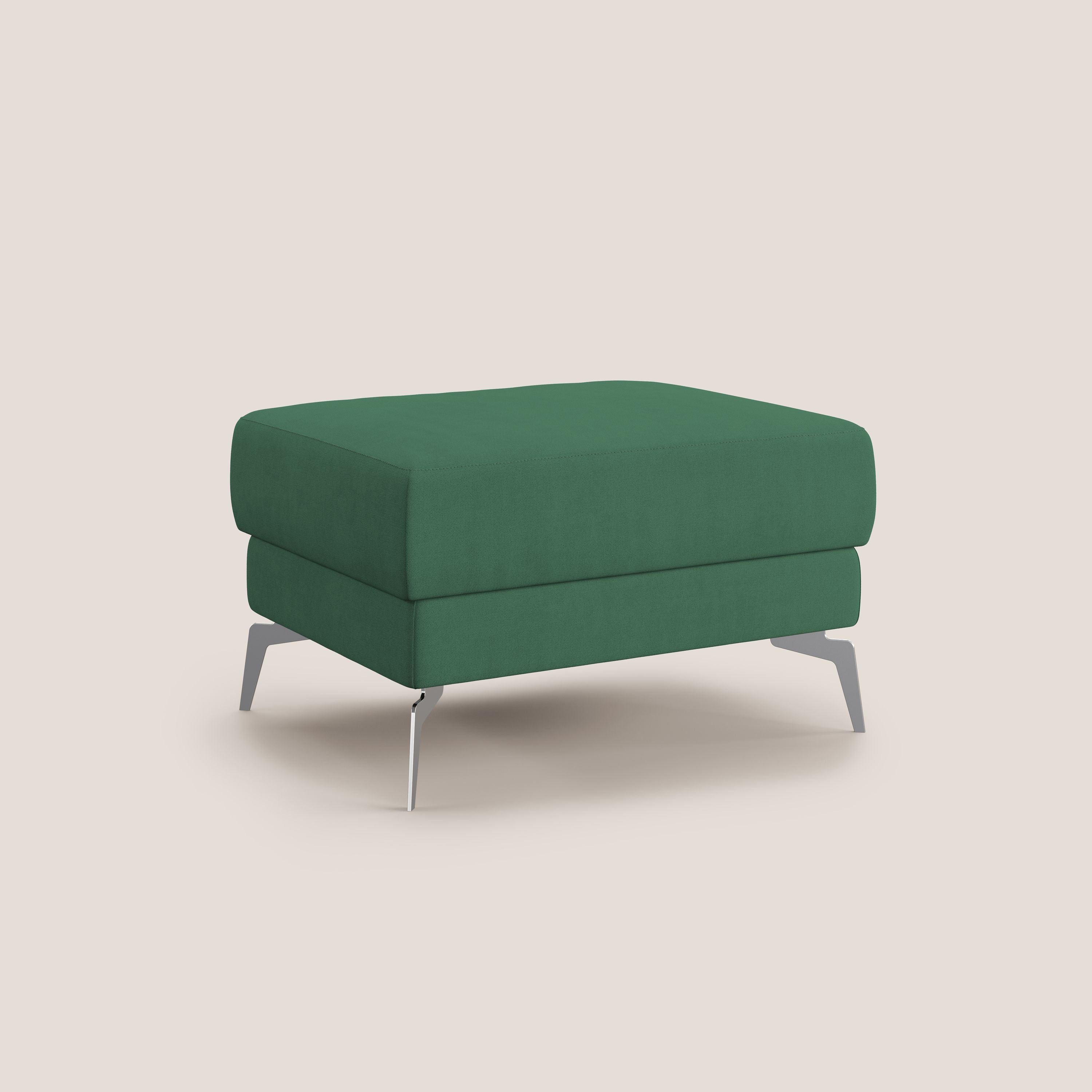Star Pouf con piedini alti in tessuto impermeabile T02 verde - divani.store