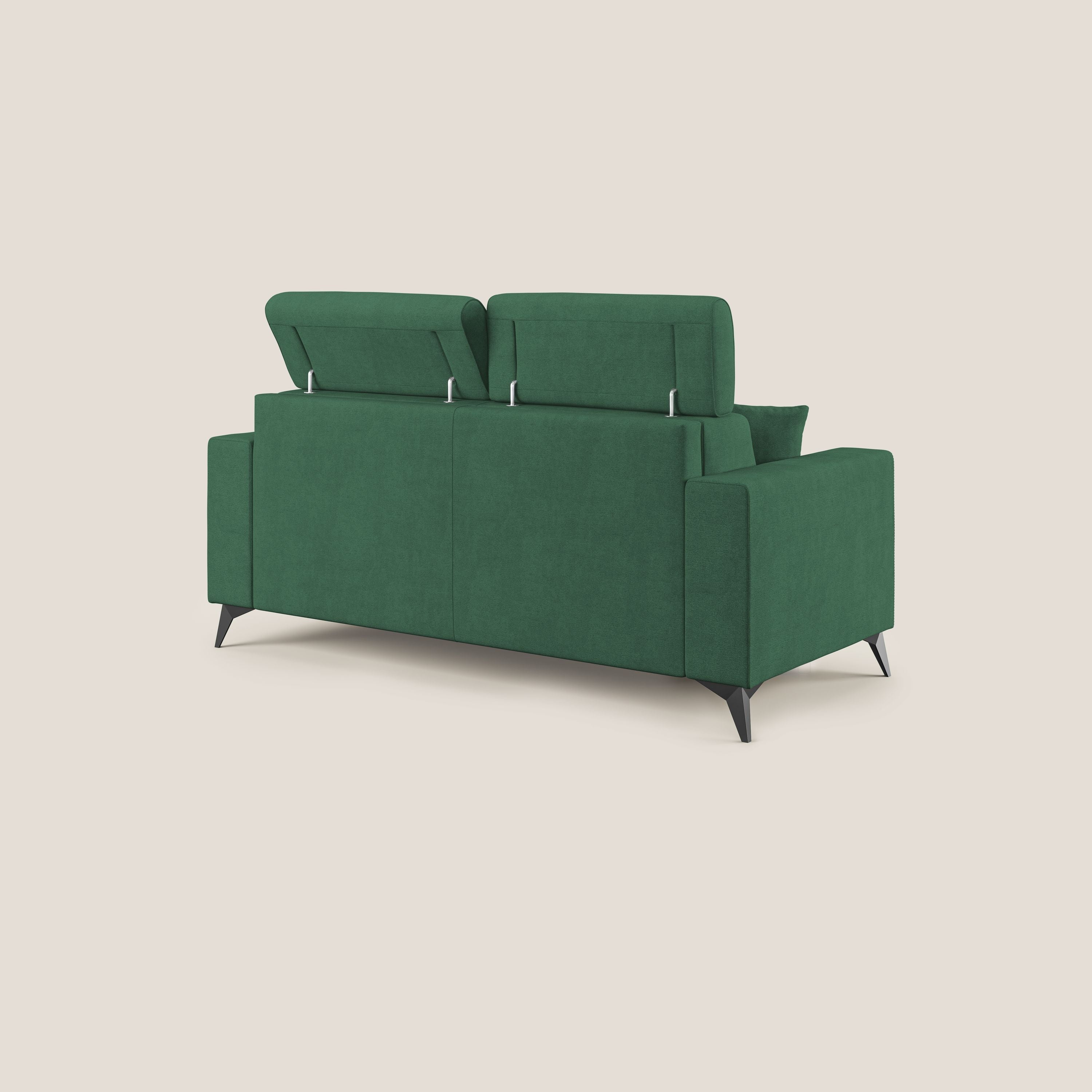 Pegaso divano letto con poggiatesta reclinabili e rivestimento T02 verde - divani.store