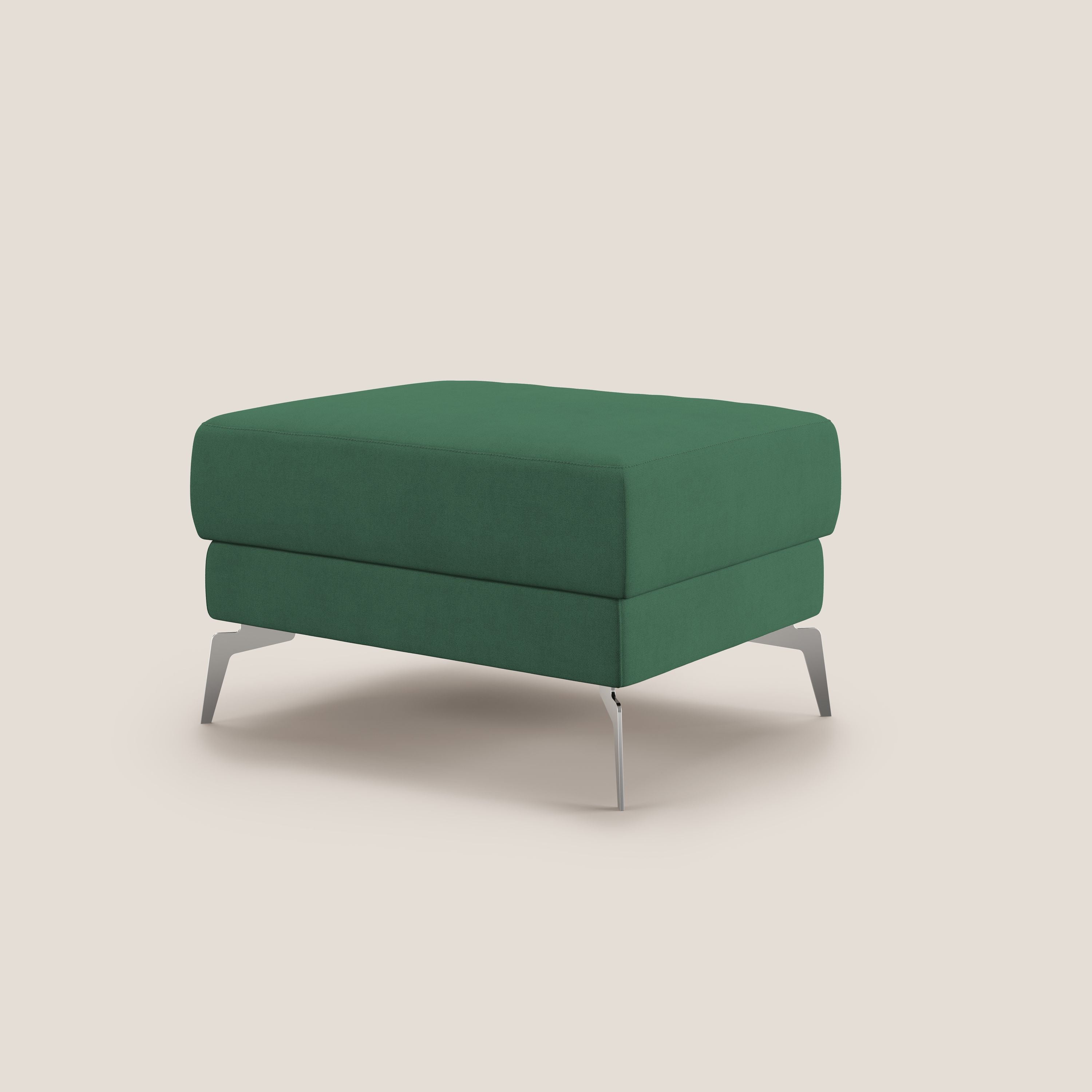 Star Pouf con piedini alti in tessuto impermeabile T02 verde - divani.store