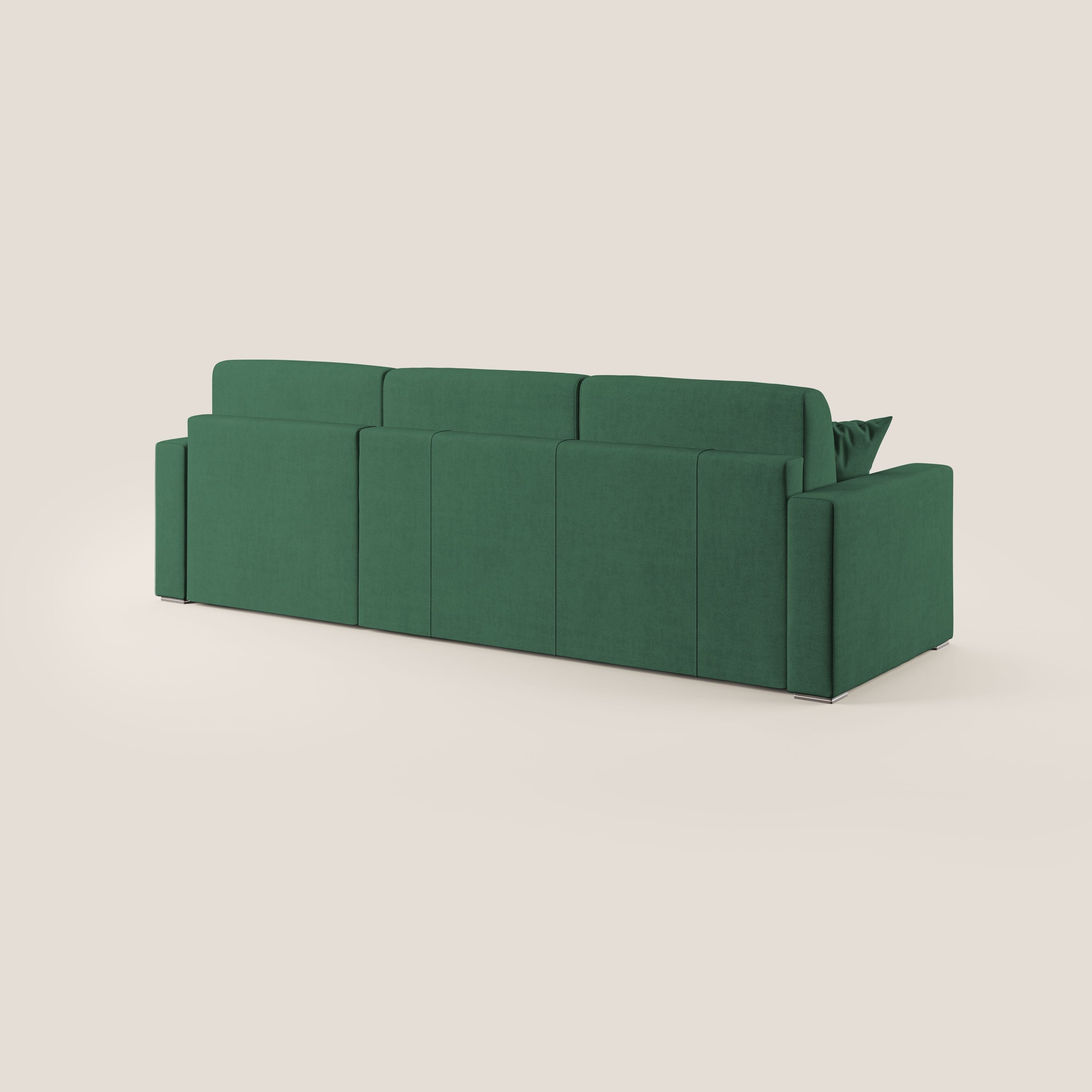Best Divano letto angolare in tessuto impermeabile T02 verde - divani.store