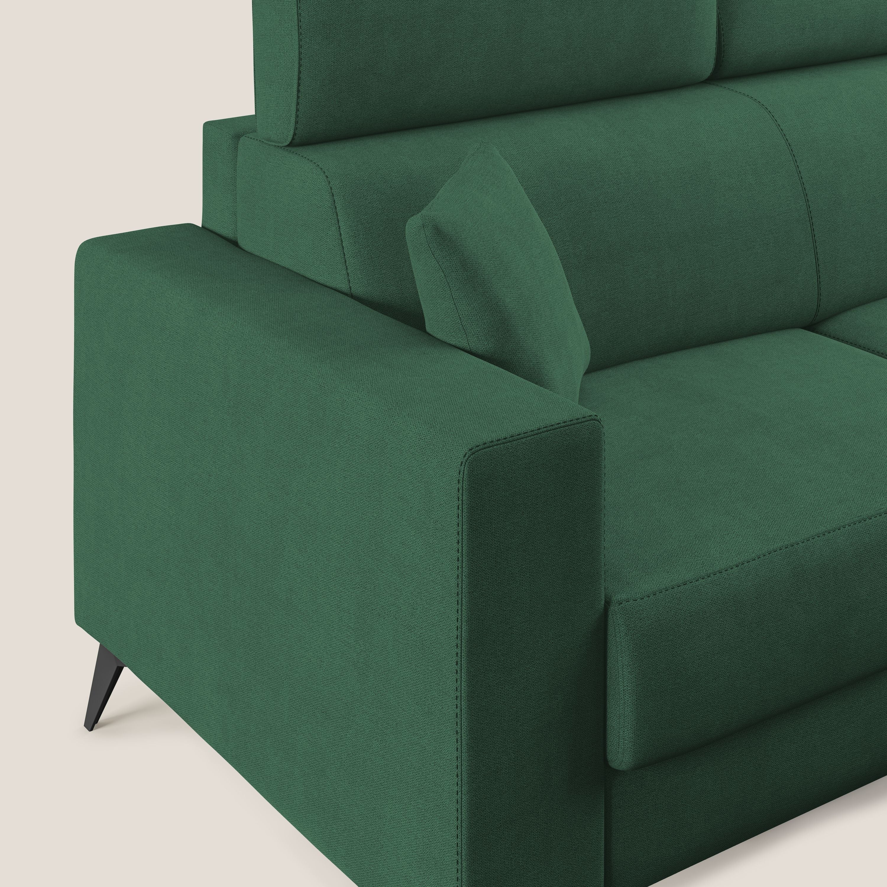 Pegaso divano letto con poggiatesta reclinabili e rivestimento T02 verde - divani.store