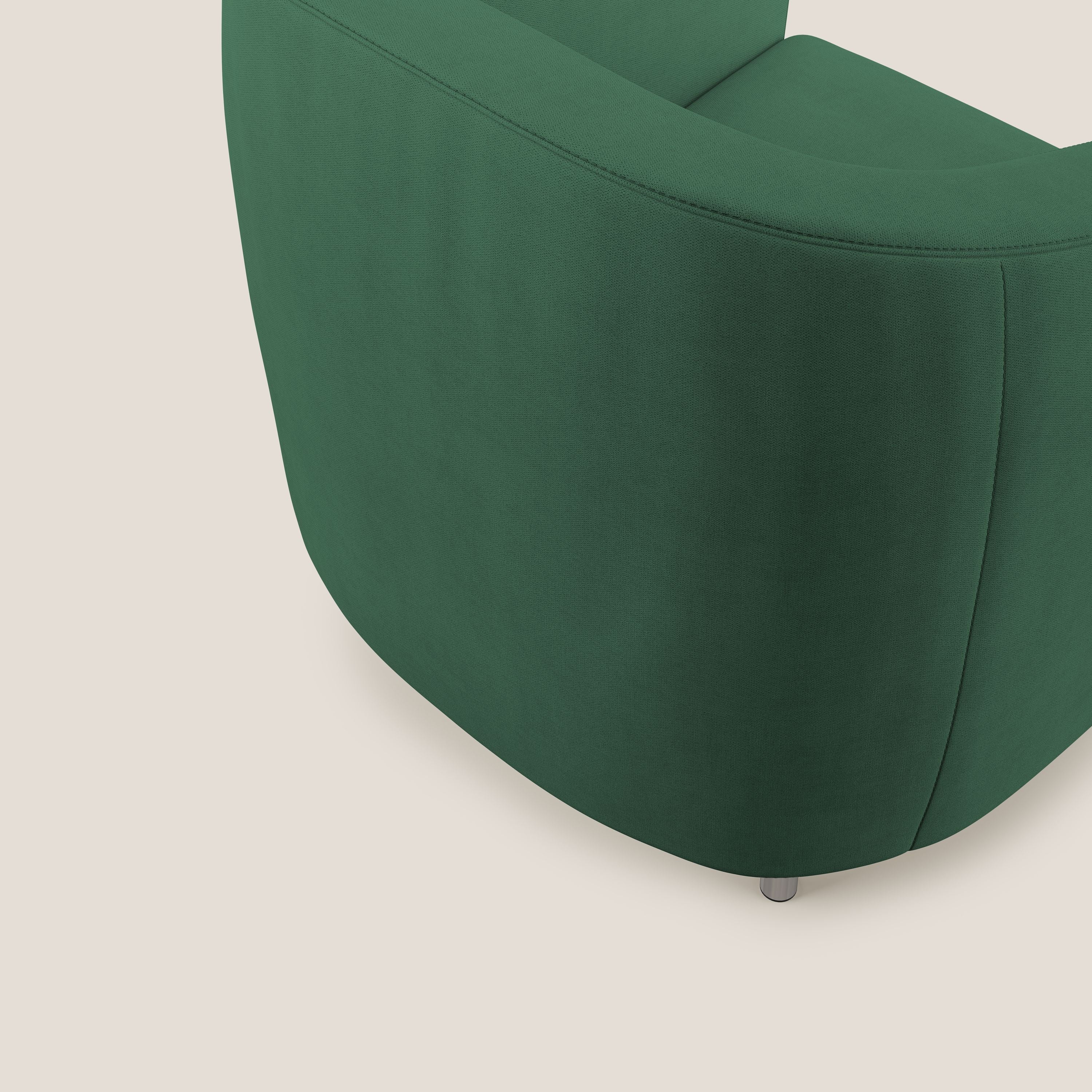 Sally Poltroncina in tessuto morbido impermeabile T02 verde - divani.store