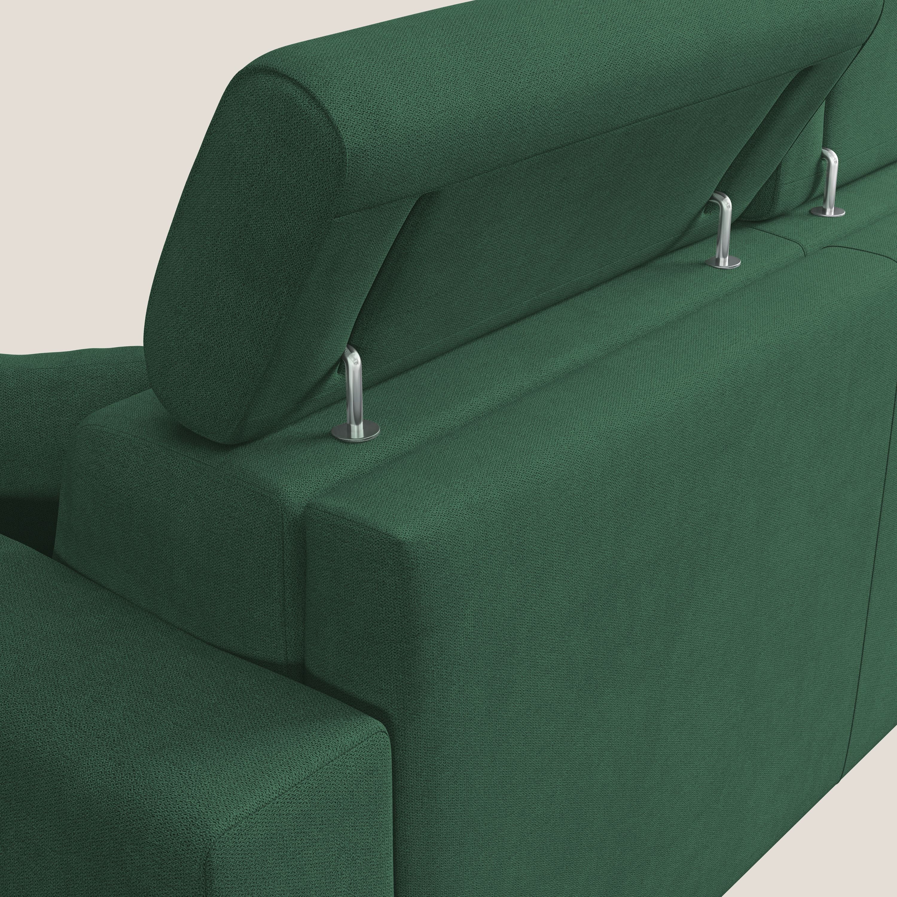 Pegaso divano letto con poggiatesta reclinabili e rivestimento T02 verde - divani.store