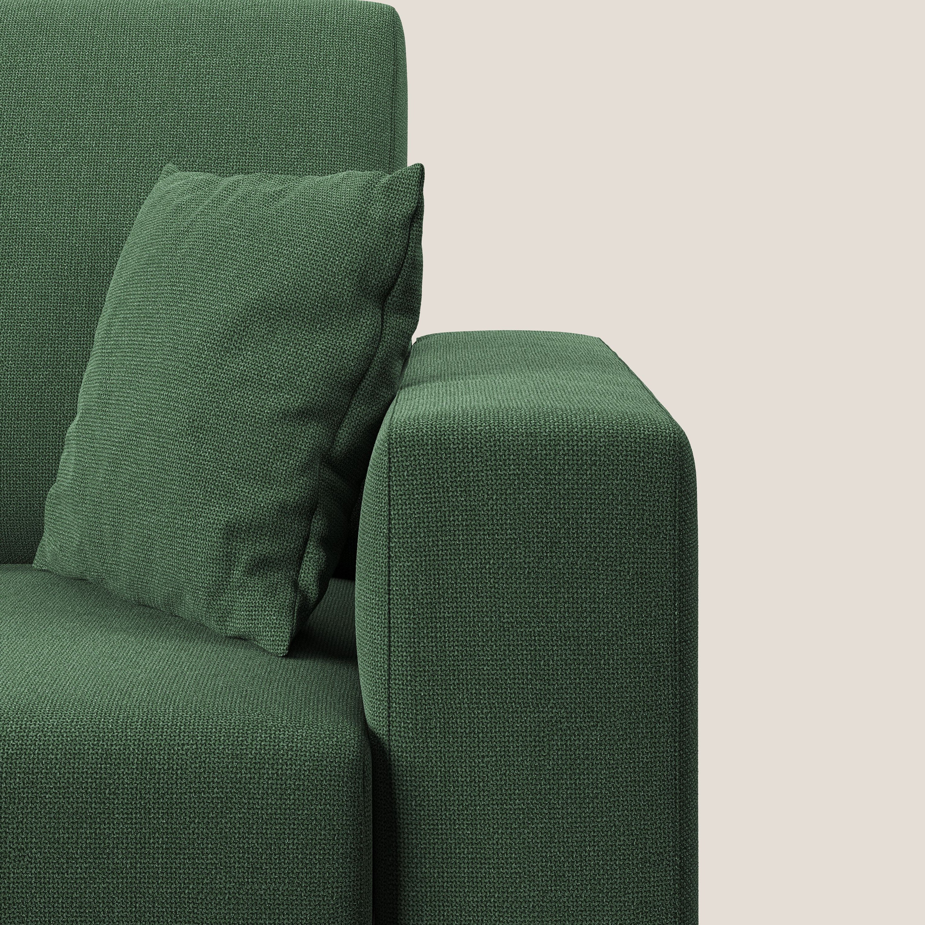 Marte divano angolare 293 cm SINISTRO in tessuto smacchiabile impermeabile T08 VERDE - divani.store