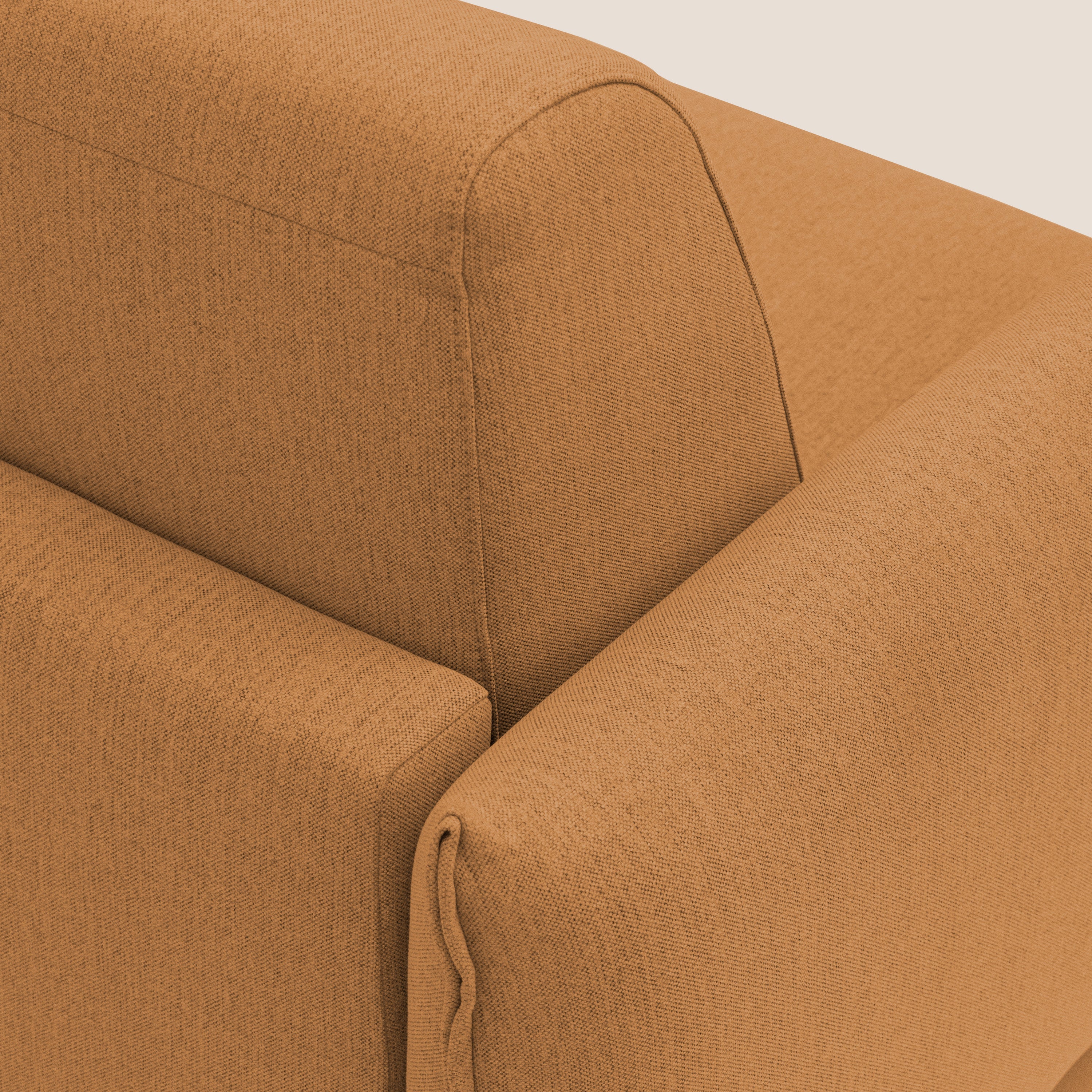 Scarlet divano letto in tessuto misto cotone impermeabile T19 arancio - divani.store