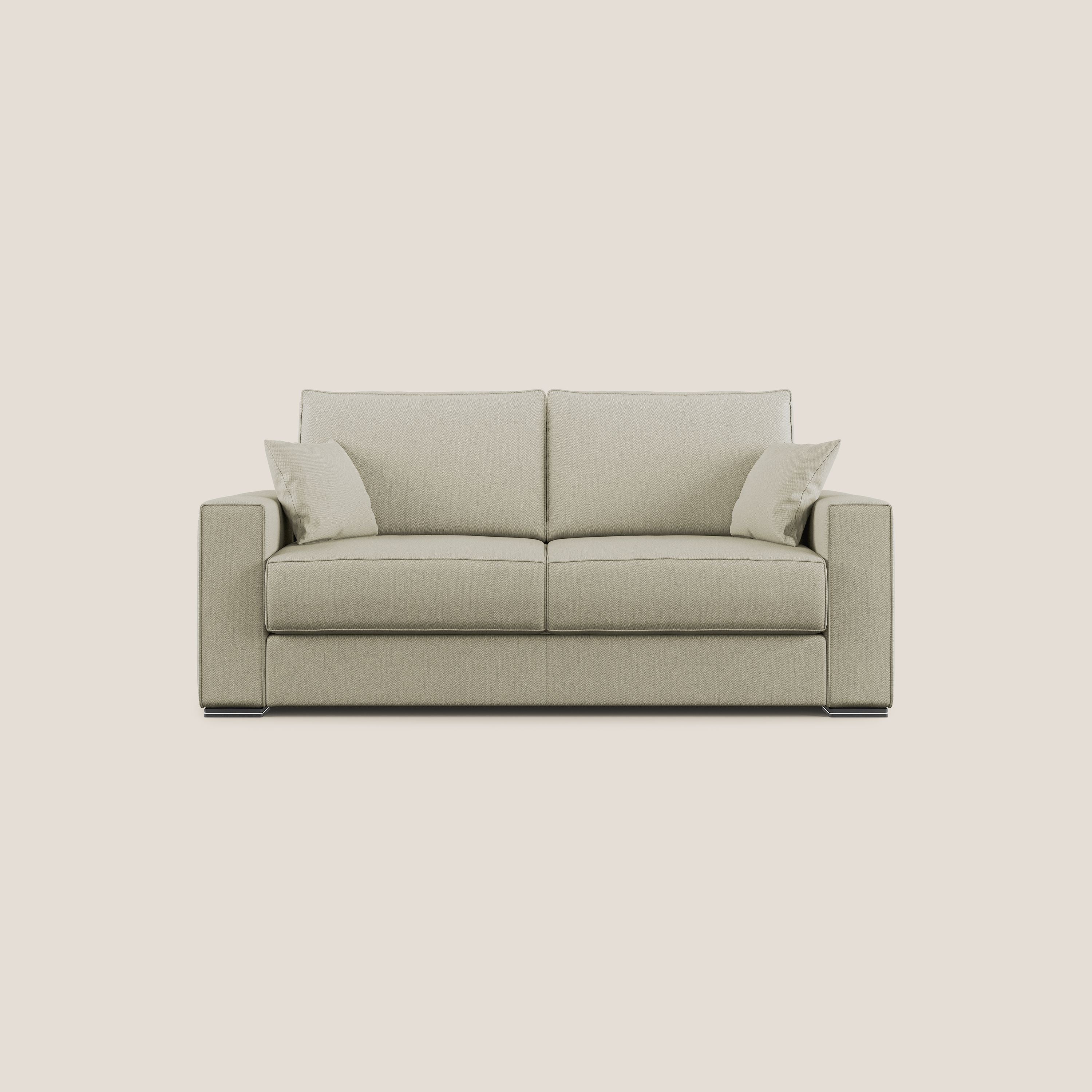 Dream Divano letto moderno dai morbidi cuscini in tessuto smacchiabile T05 panna - divani.store