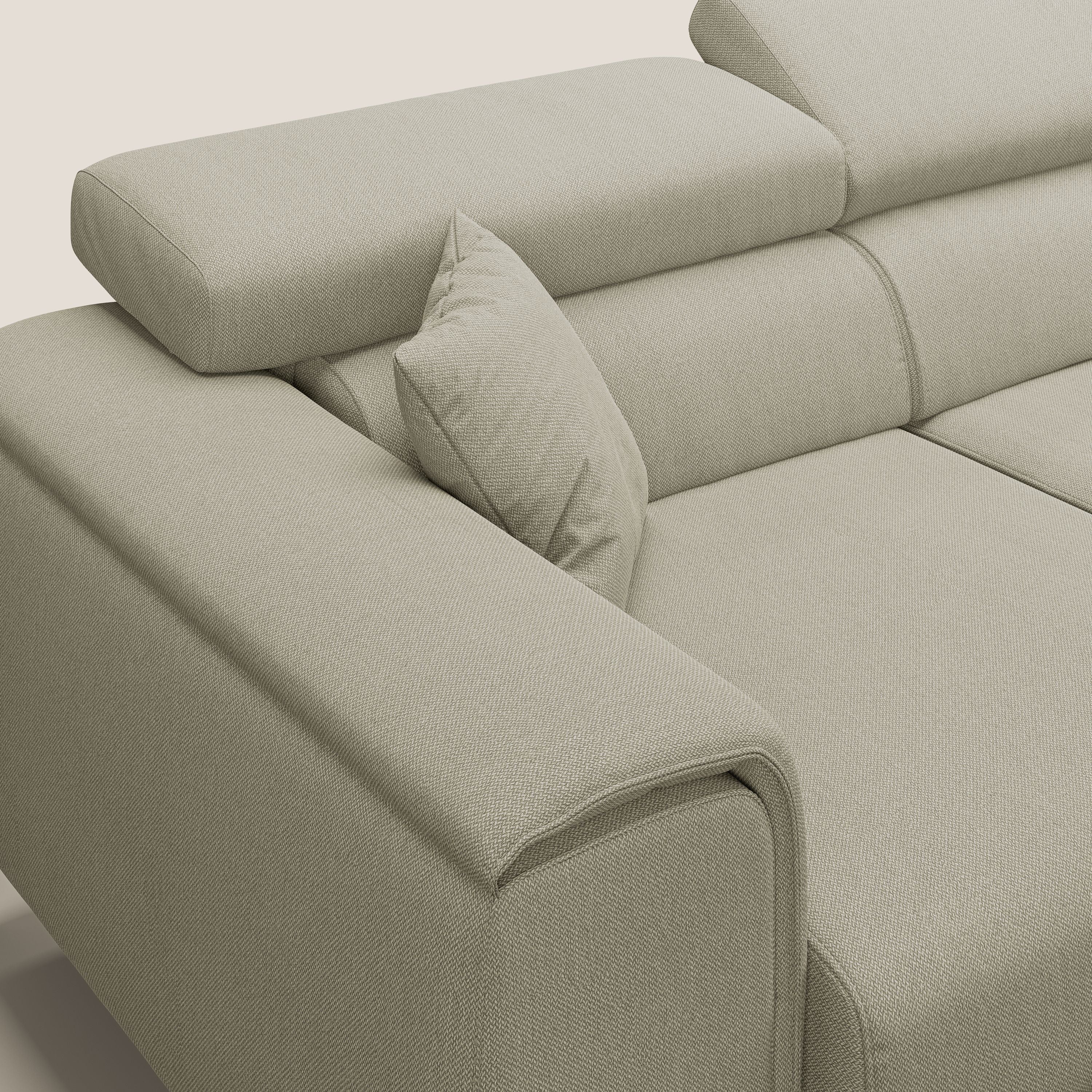 Fusion divano con 3 sedute allungabili in tessuto smacchiabile T05 panna - divani.store