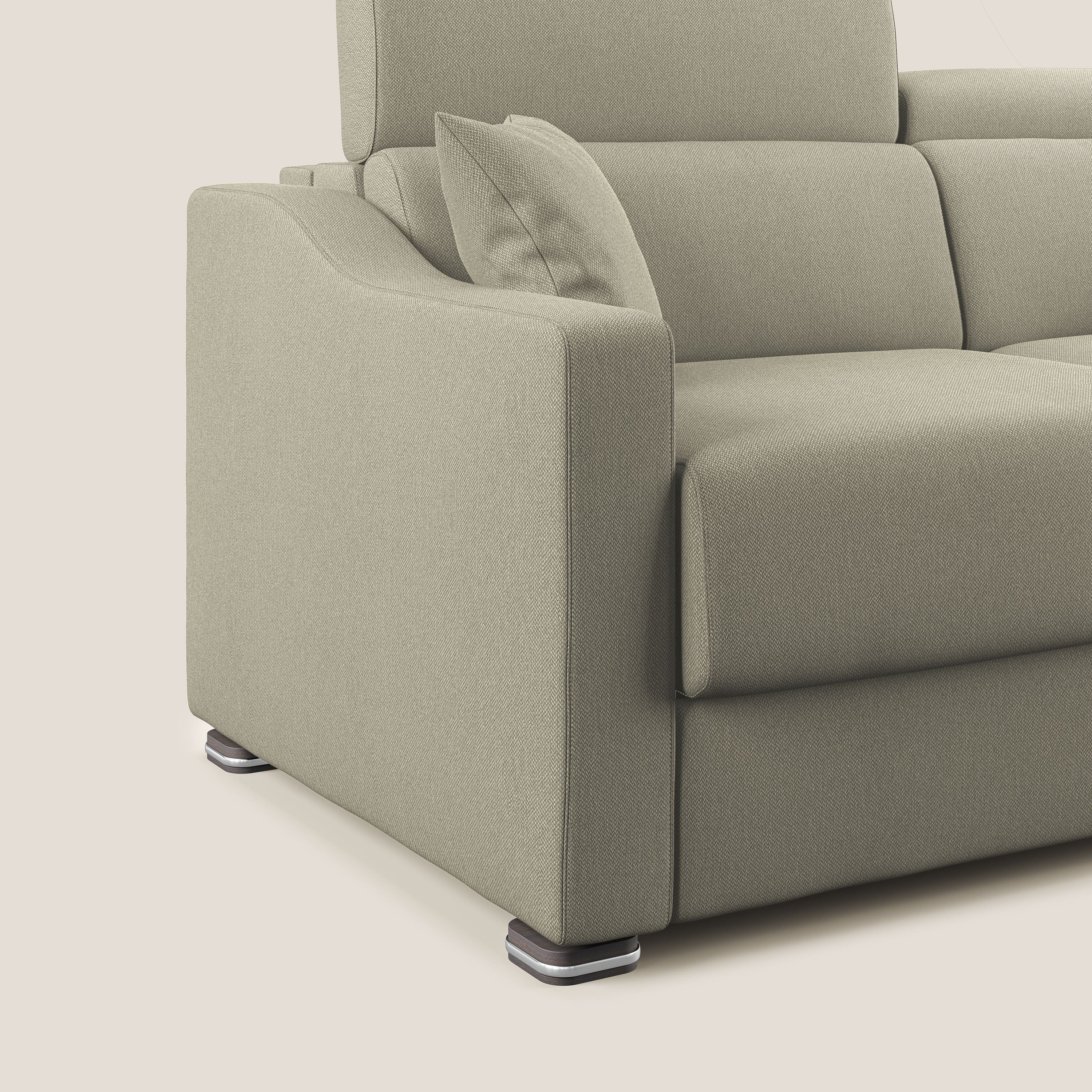 Amber divano letto matrimoniale in tessuto smacchiabile T05 panna - divani.store