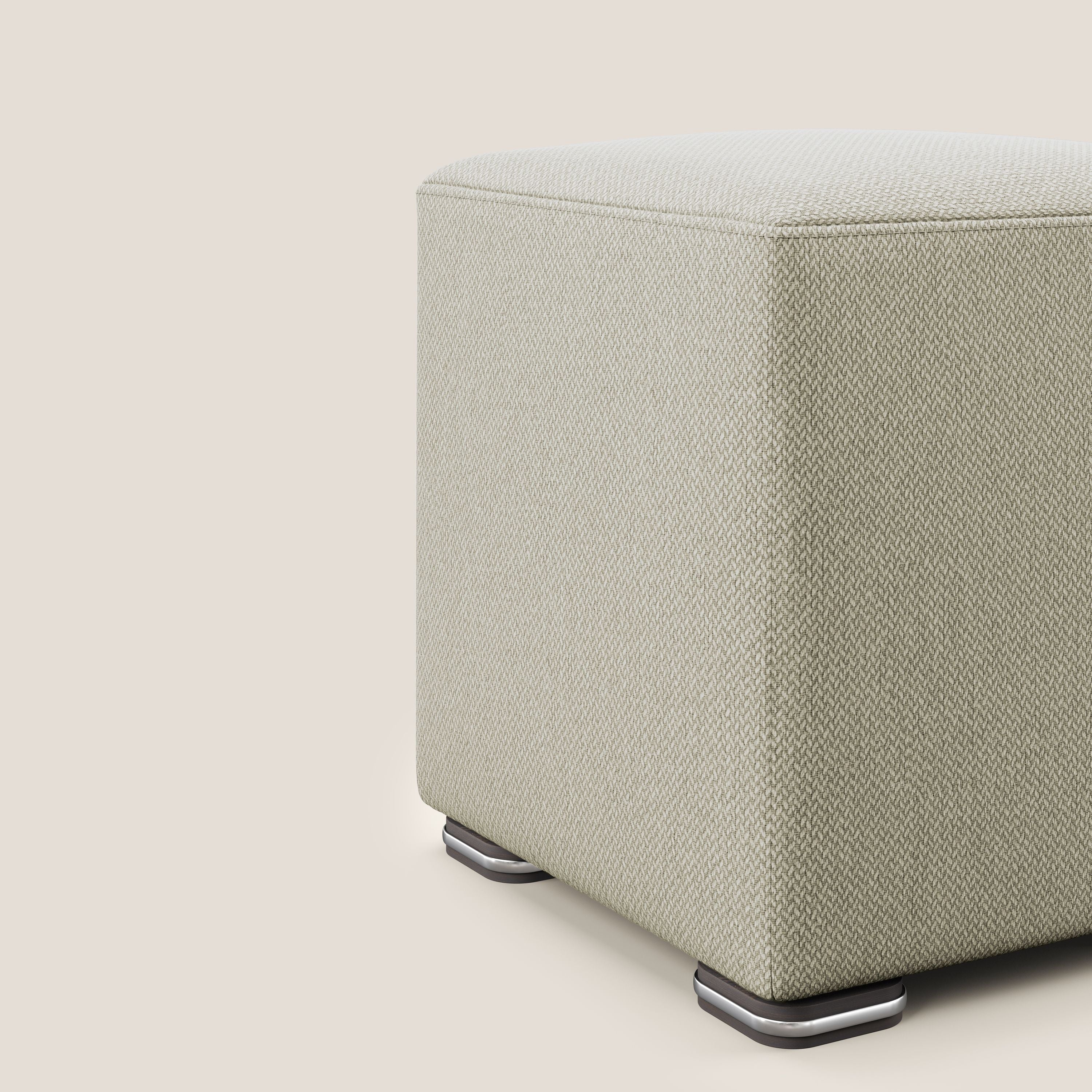 Cube pouf in tessuto morbido smacchiabile T05 beige - divani.store