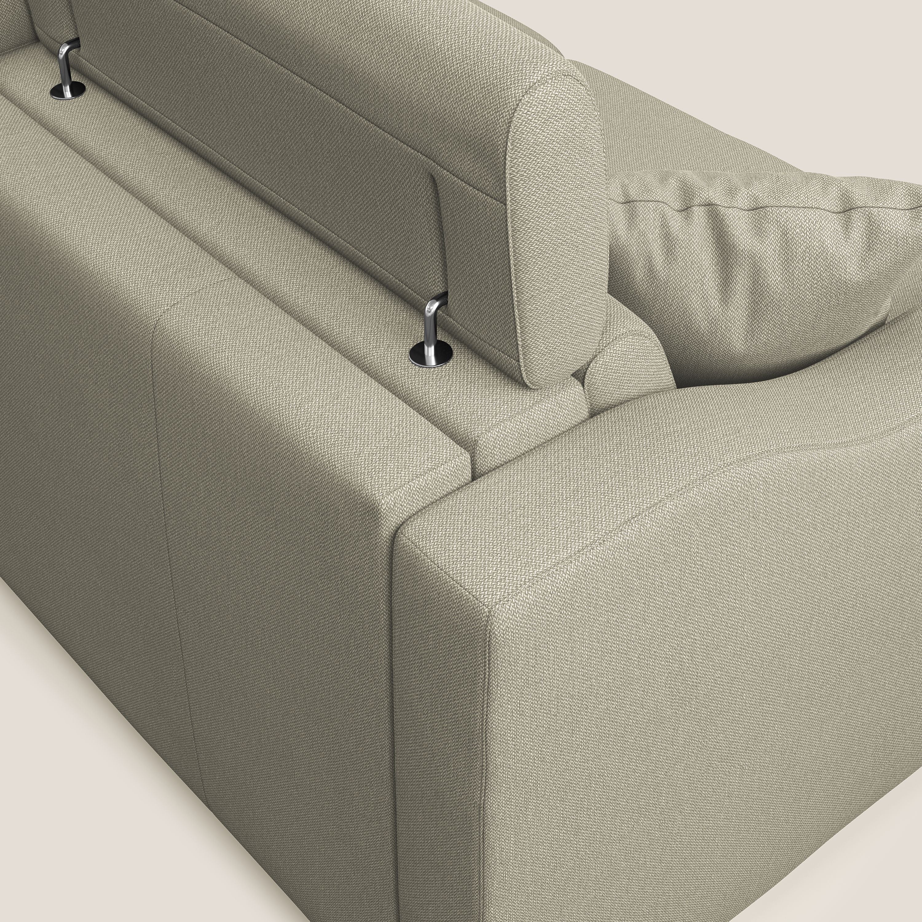 Amber divano letto angolare in tessuto smacchiabile T05 panna - divani.store