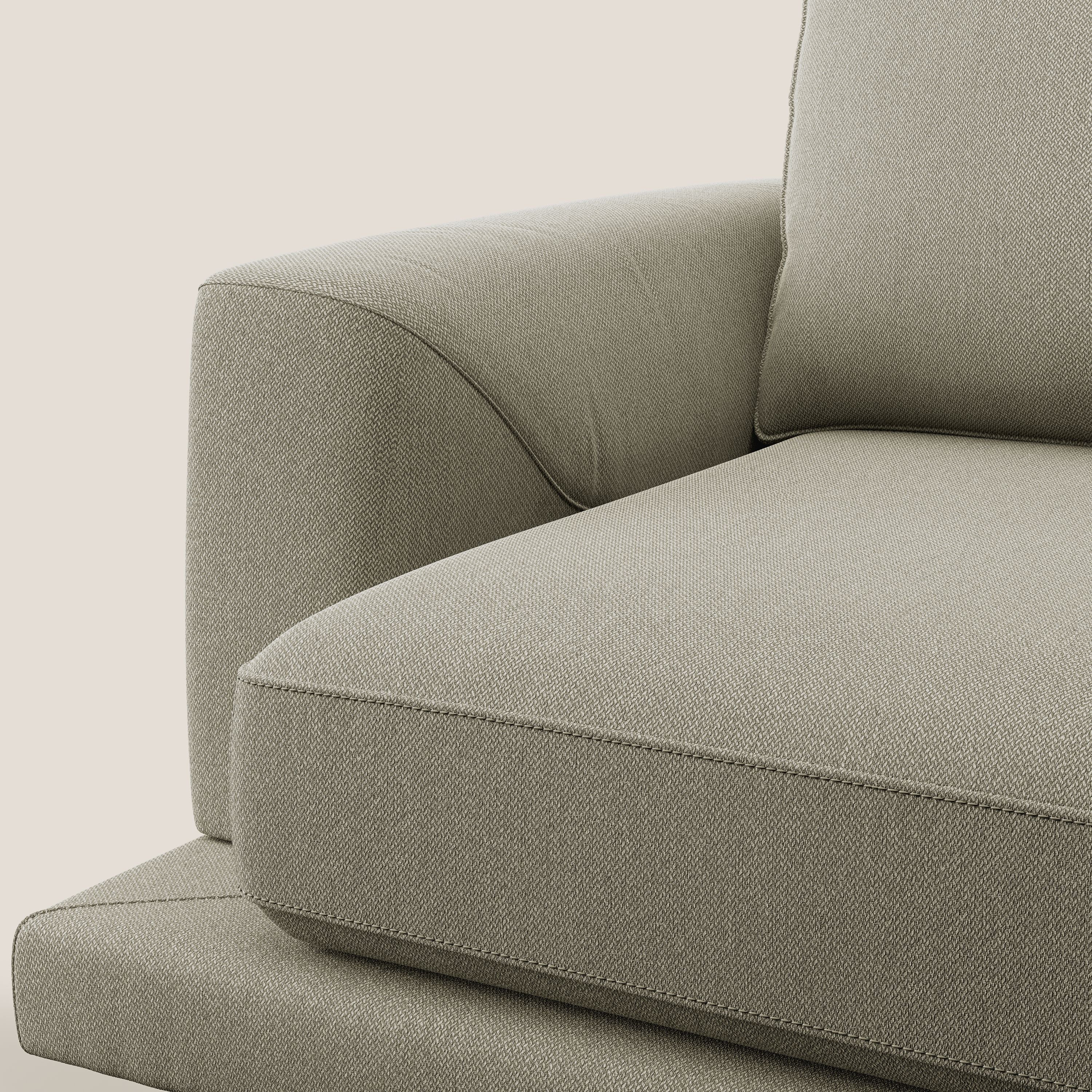 Dorian poltrona moderna in tessuto smacchiabile T05 panna - divani.store