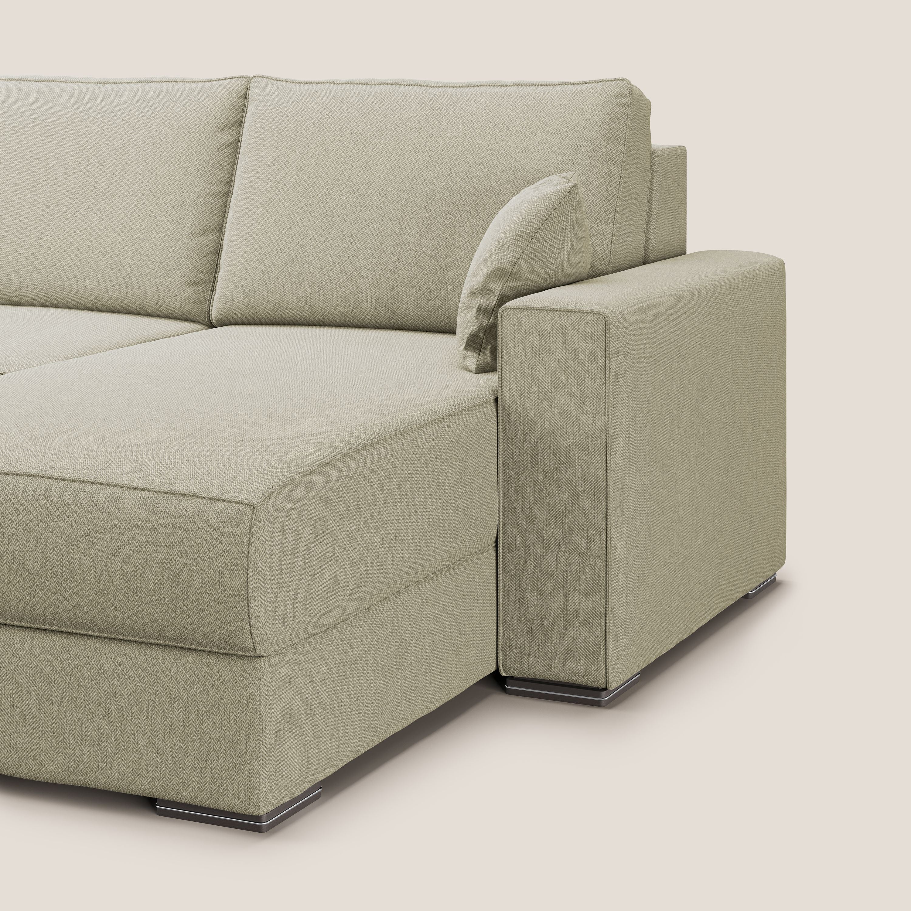 Dream Divano letto angolare in tessuto smacchiabile T05 panna - divani.store