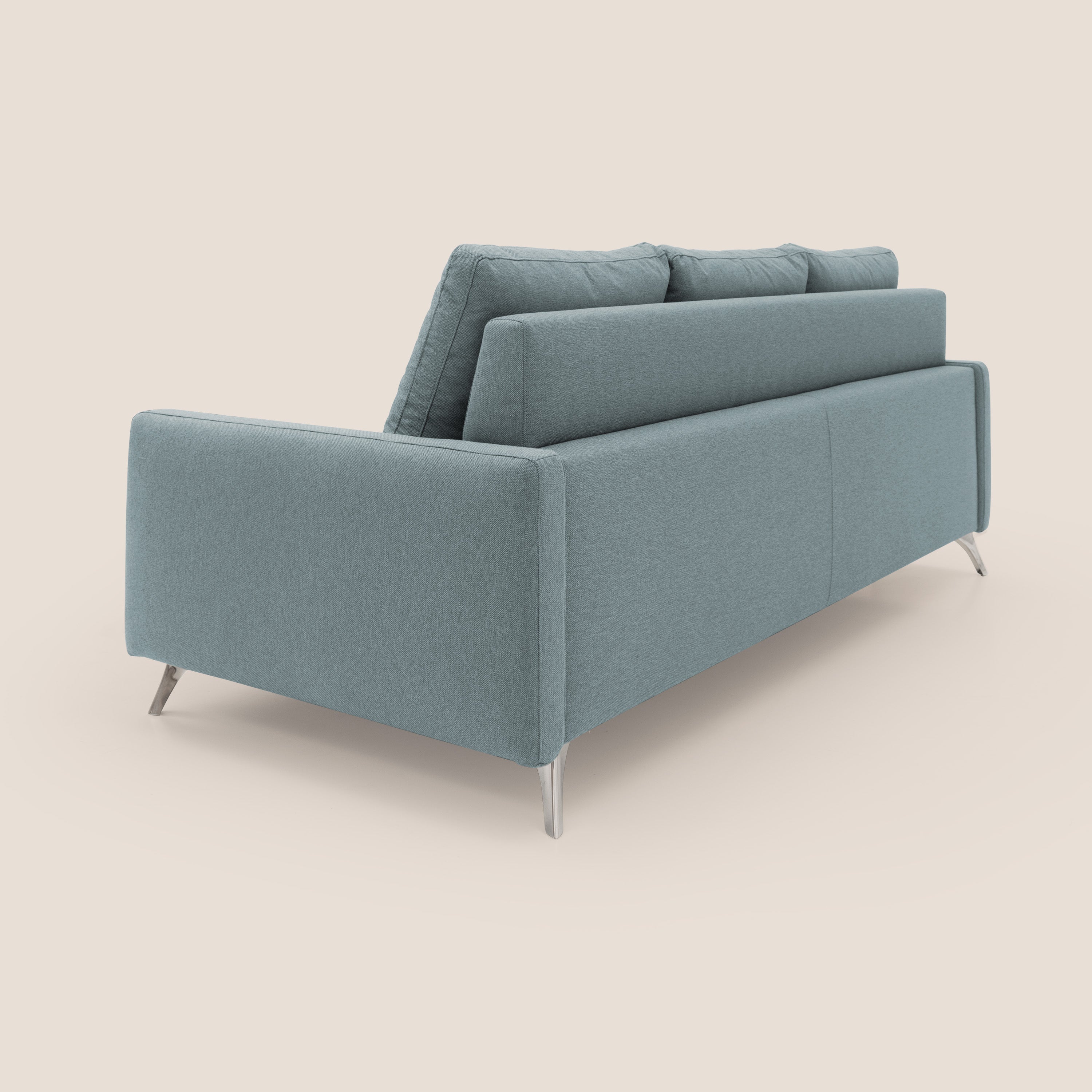 Klimt divano con 3 sedute allungabili e schienali in piuma d'oca in tessuto smacchiabile T05 carta da zucchero - divani.store