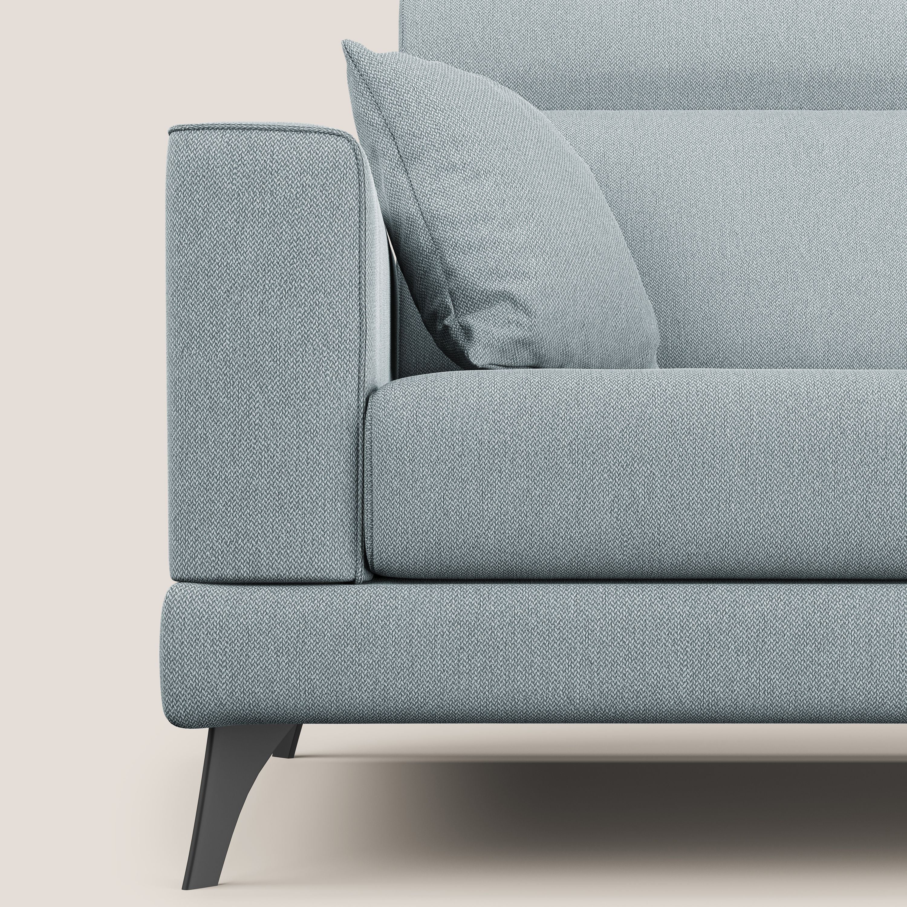 Slide Divano con schienali traslanti e poggiatesta in tessuto smacchiabile T05 carta da zucchero - divani.store