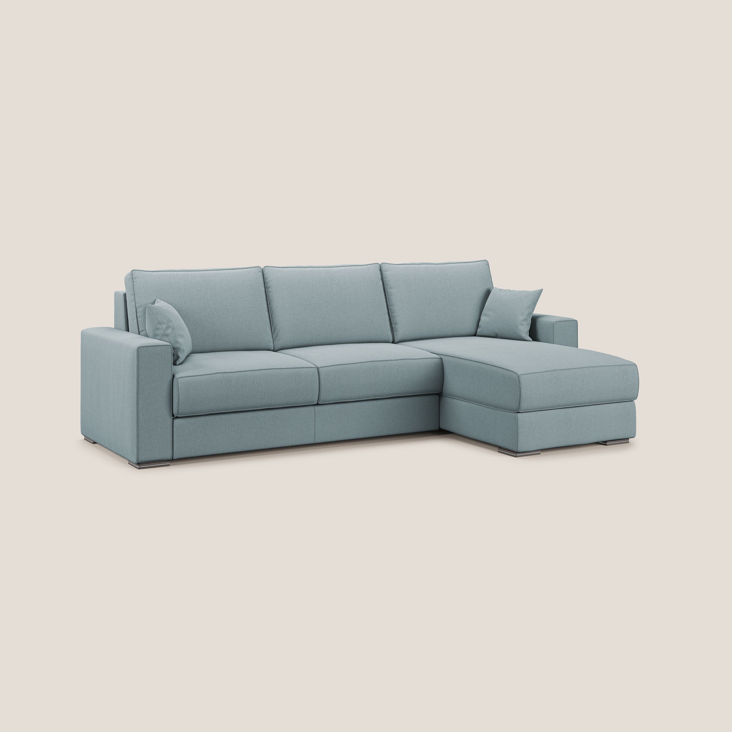 Dream Divano letto angolare in tessuto smacchiabile T05 carta da zucchero - divani.store