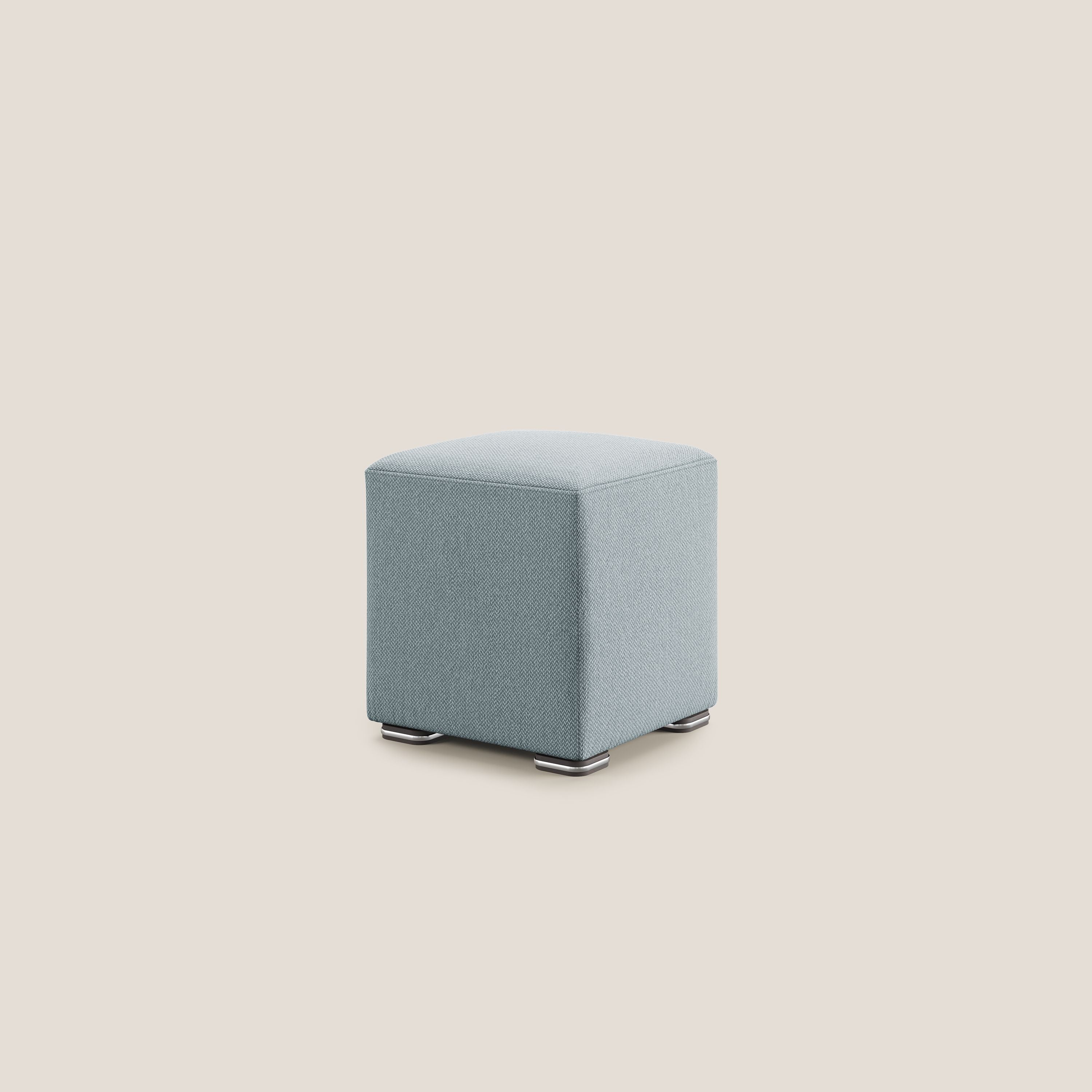 Cube pouf in tessuto morbido smacchiabile T05 carta da zucchero - divani.store