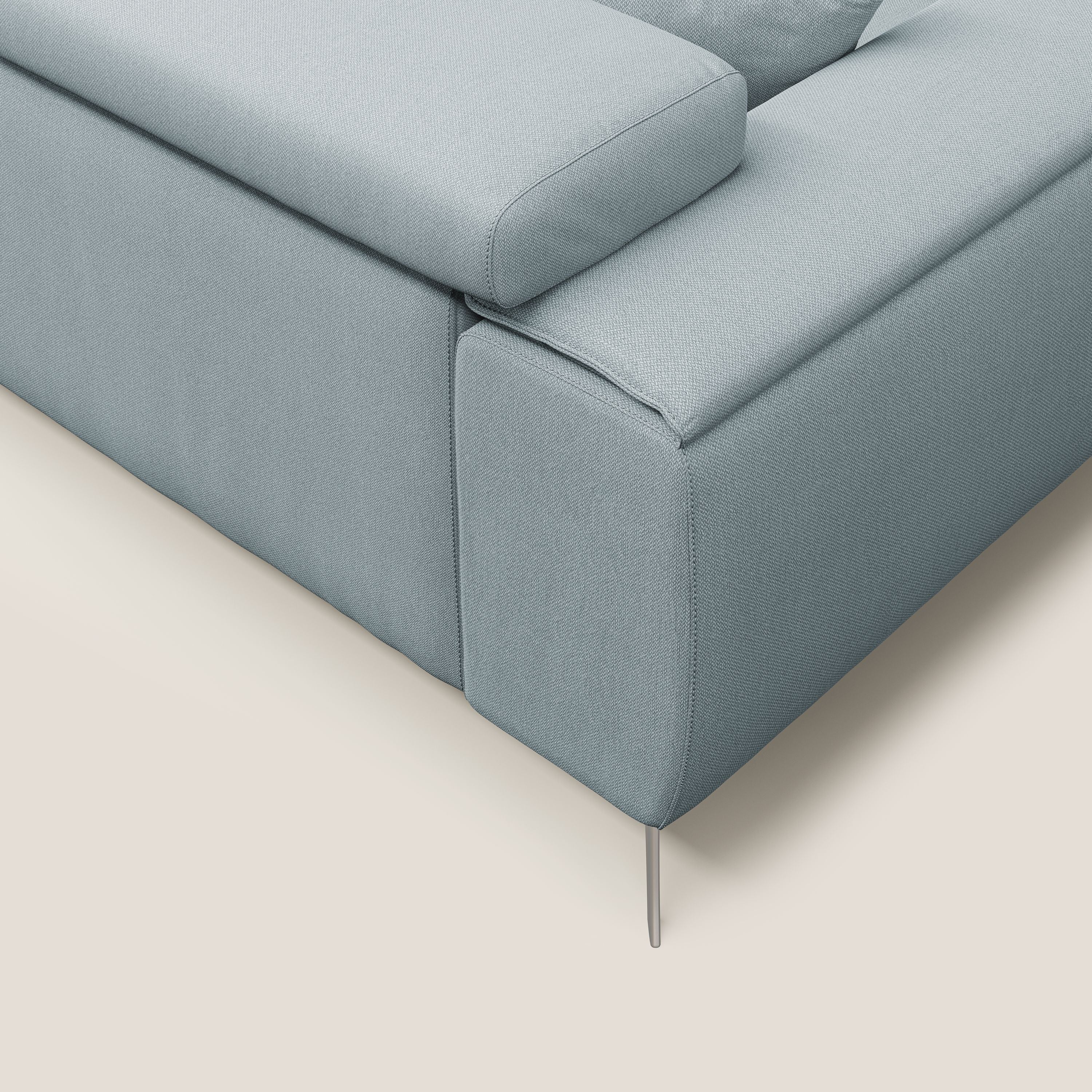 Fusion divano con sedute allungabili in tessuto smacchiabile T05 carta da zucchero - divani.store