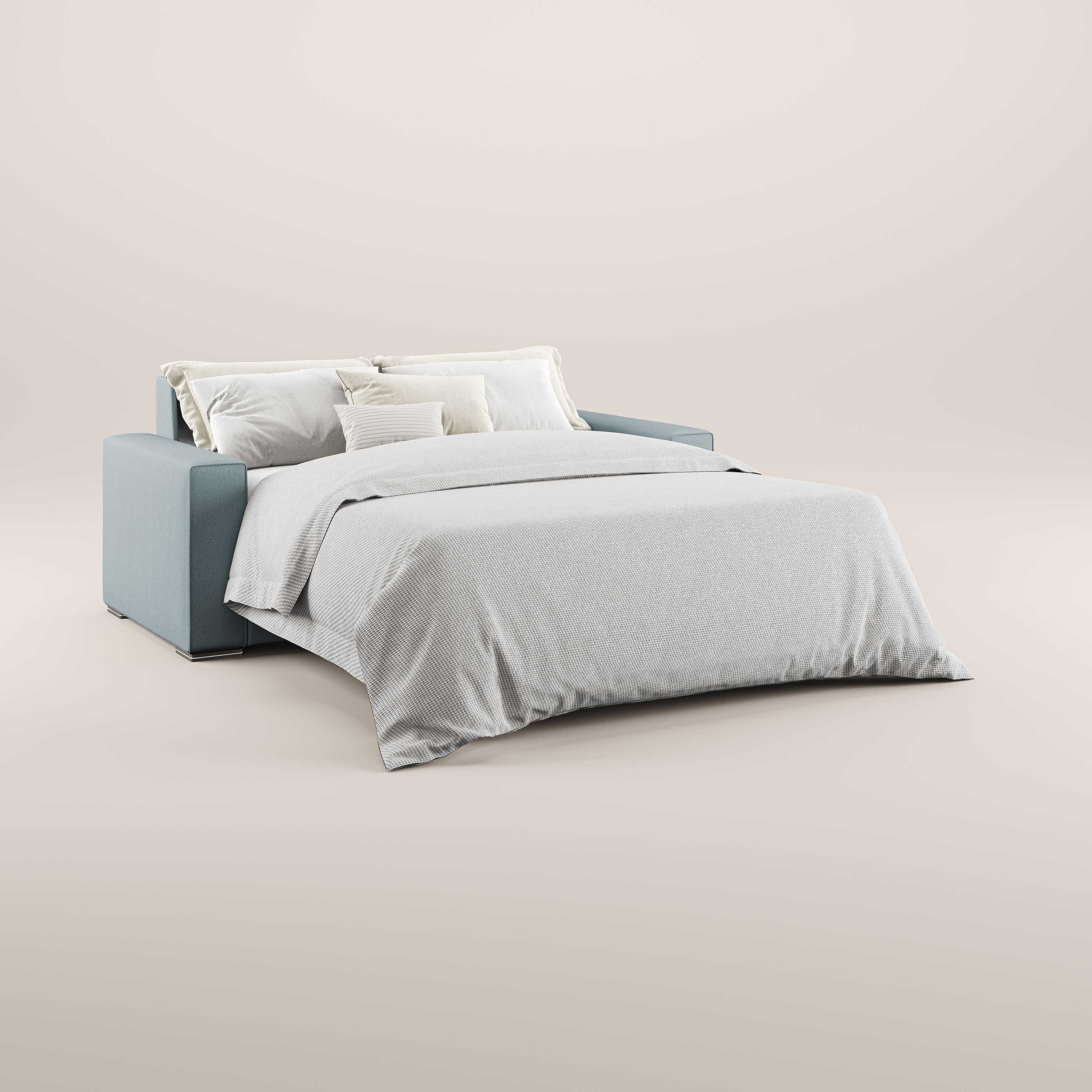 Dream Divano letto moderno dai morbidi cuscini in tessuto smacchiabile T05 carta da zucchero - divani.store