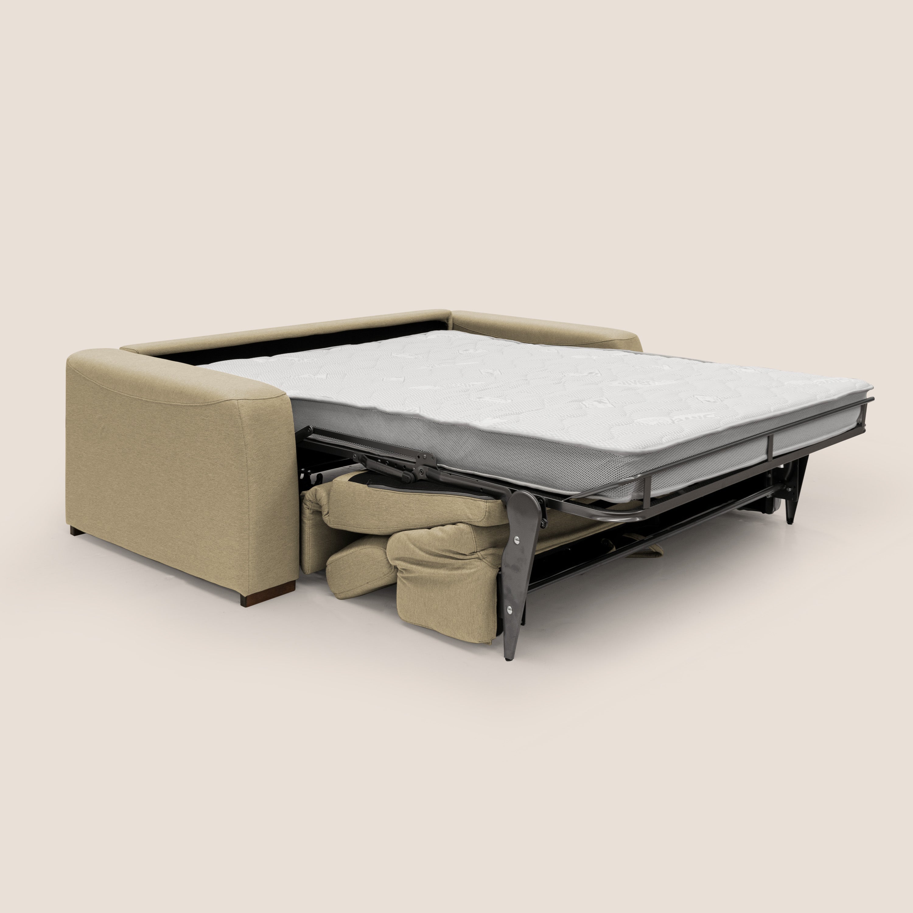 Poseidon divano letto + relax elettrico in tessuto smacchiabile impermeabile T05 cammello - divani.store