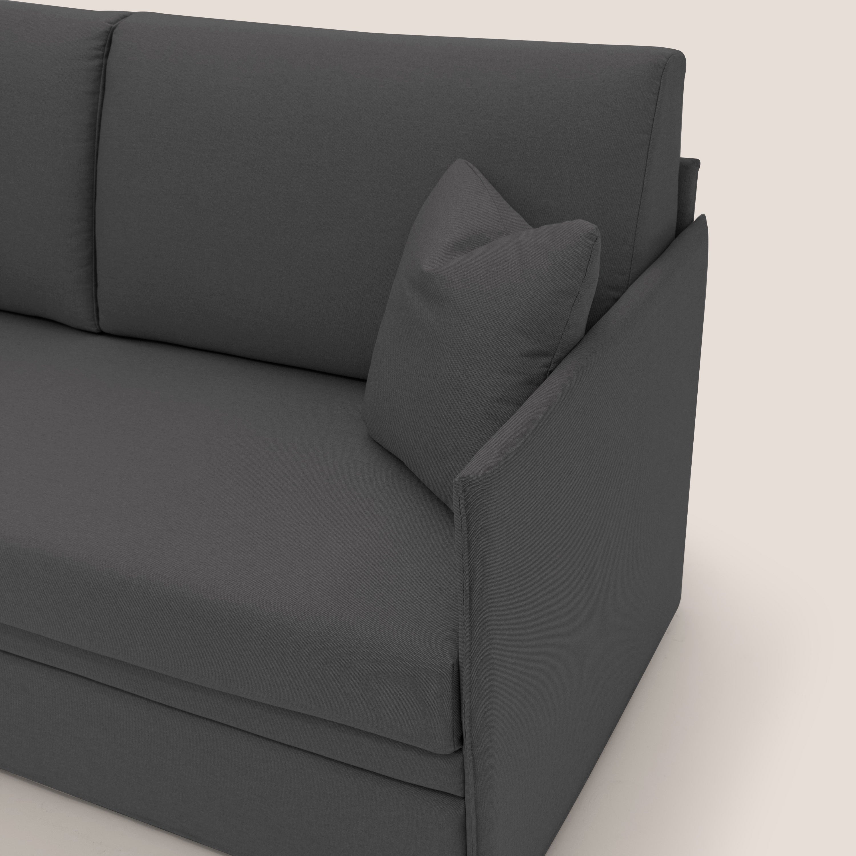 Tortona Divano duplex con doppio letto in tessuto simil cotone impermeabile T13 antracite - divani.store