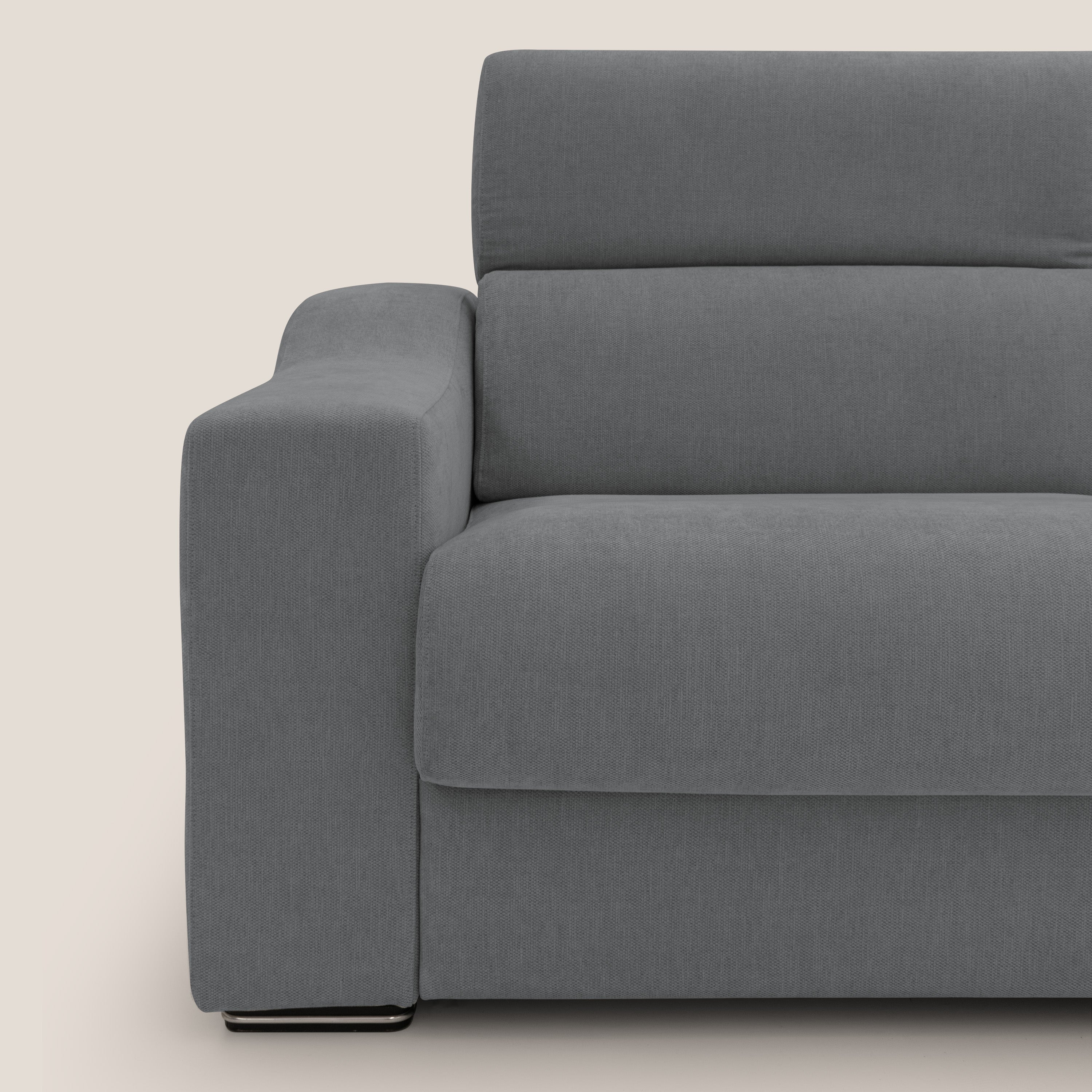 Bomber divano letto matrimoniale con poggiatesta in tessuto impermeabile T14 - divani.store