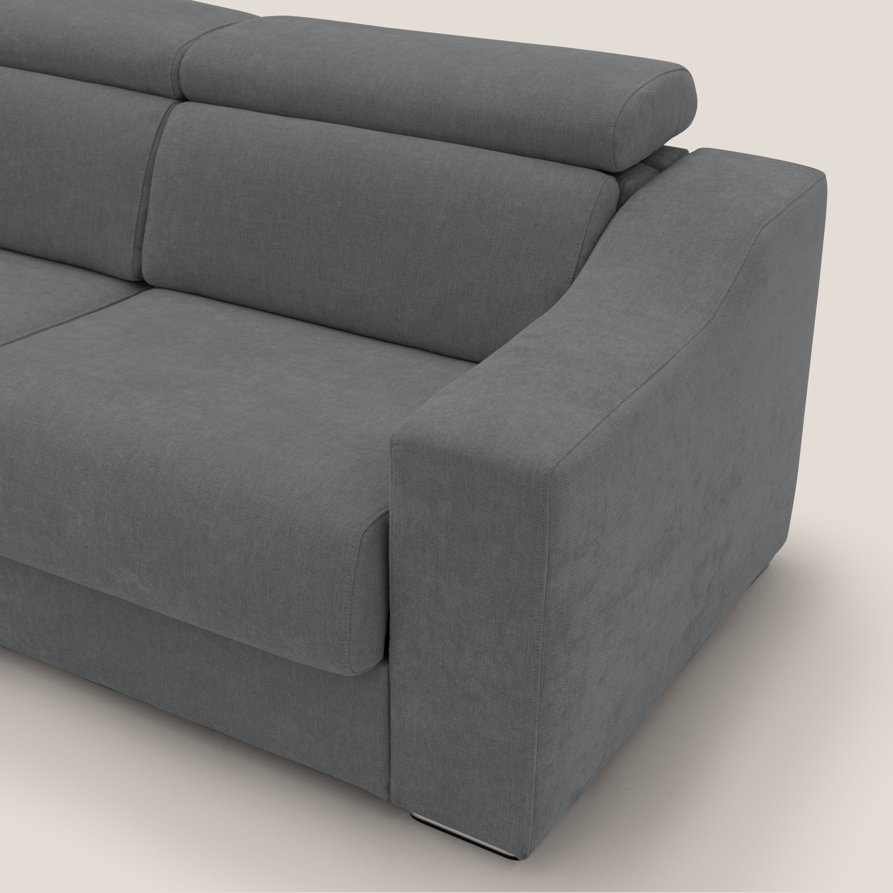 Bomber divano letto matrimoniale con poggiatesta in tessuto impermeabile T14 - divani.store